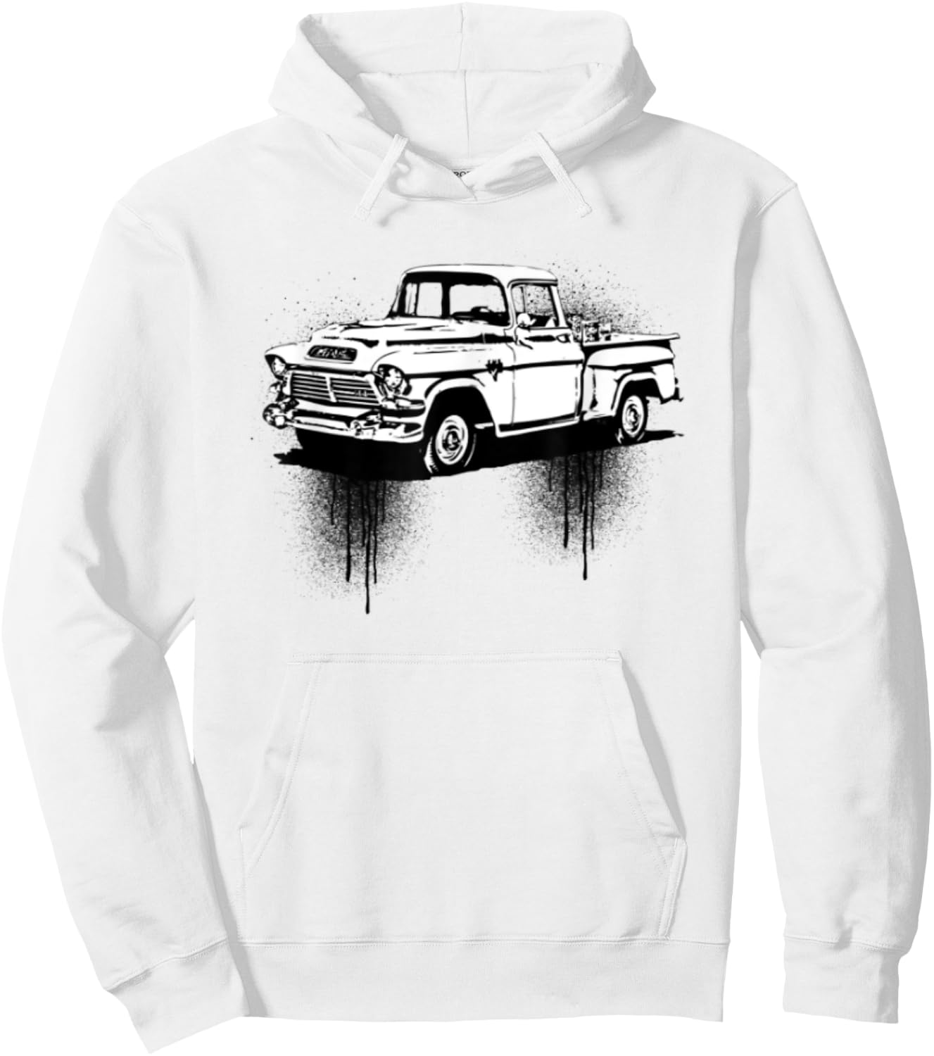 Vintage Retro Antique Farm Pick Up Truck Hoodie - Hoodie | White