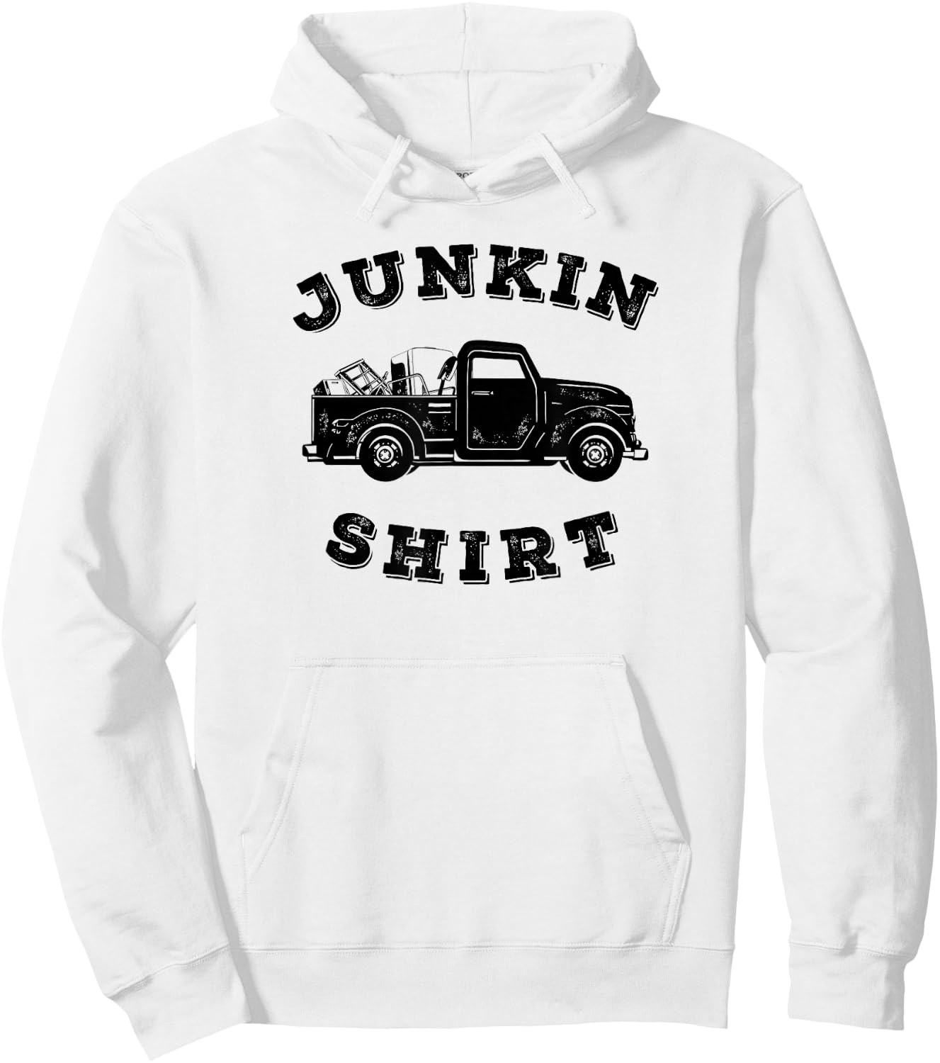 Junkin Truck Junk Collector Trucker Hoodie - Hoodie | White