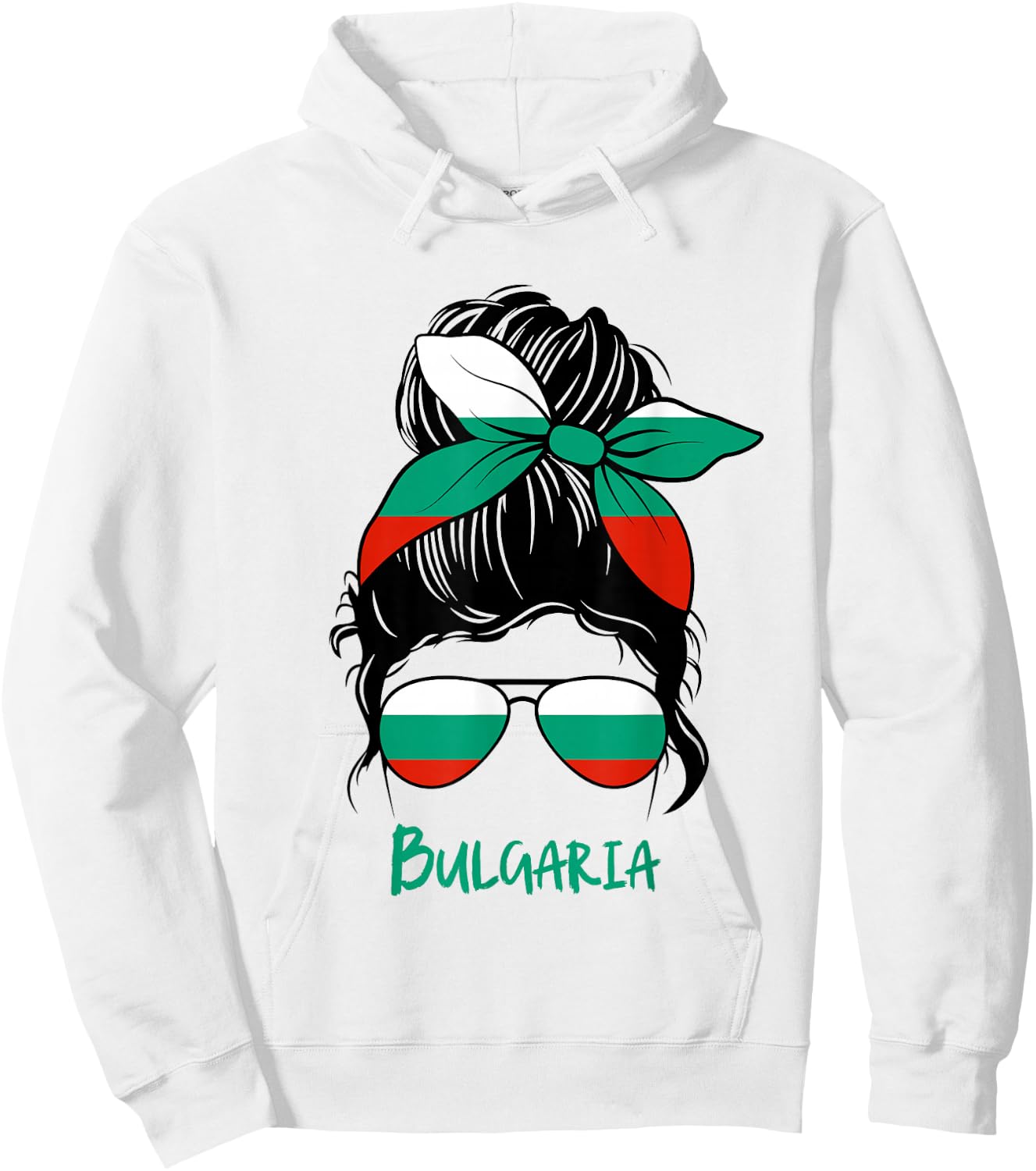 Bulgaria Girl Bulgarian girl Bulgaria woman flag Hoodie - Hoodie | White
