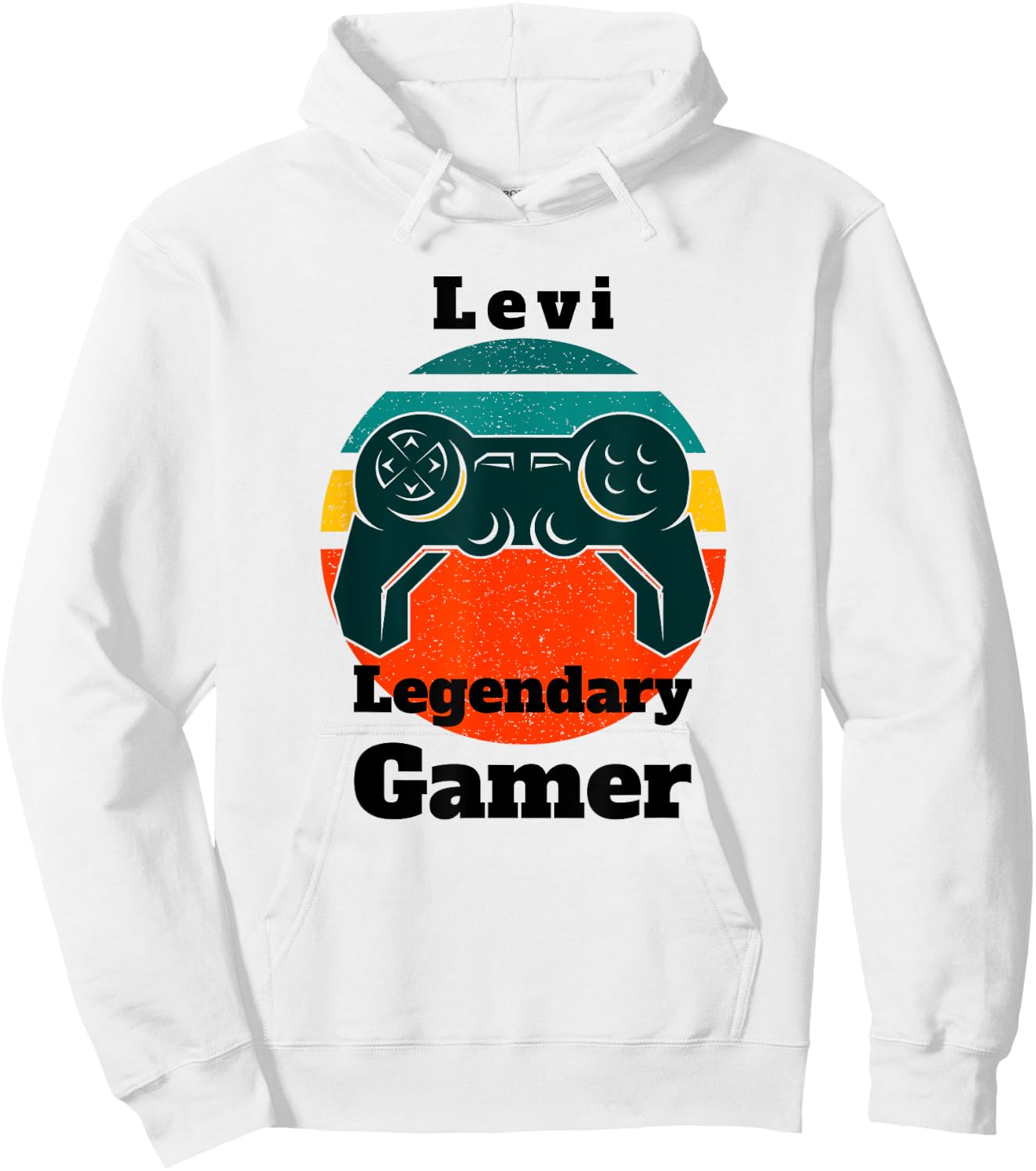 Levi Legendary Gamer Video Game Player Controller Vintage Hoodie - Hoodie | White