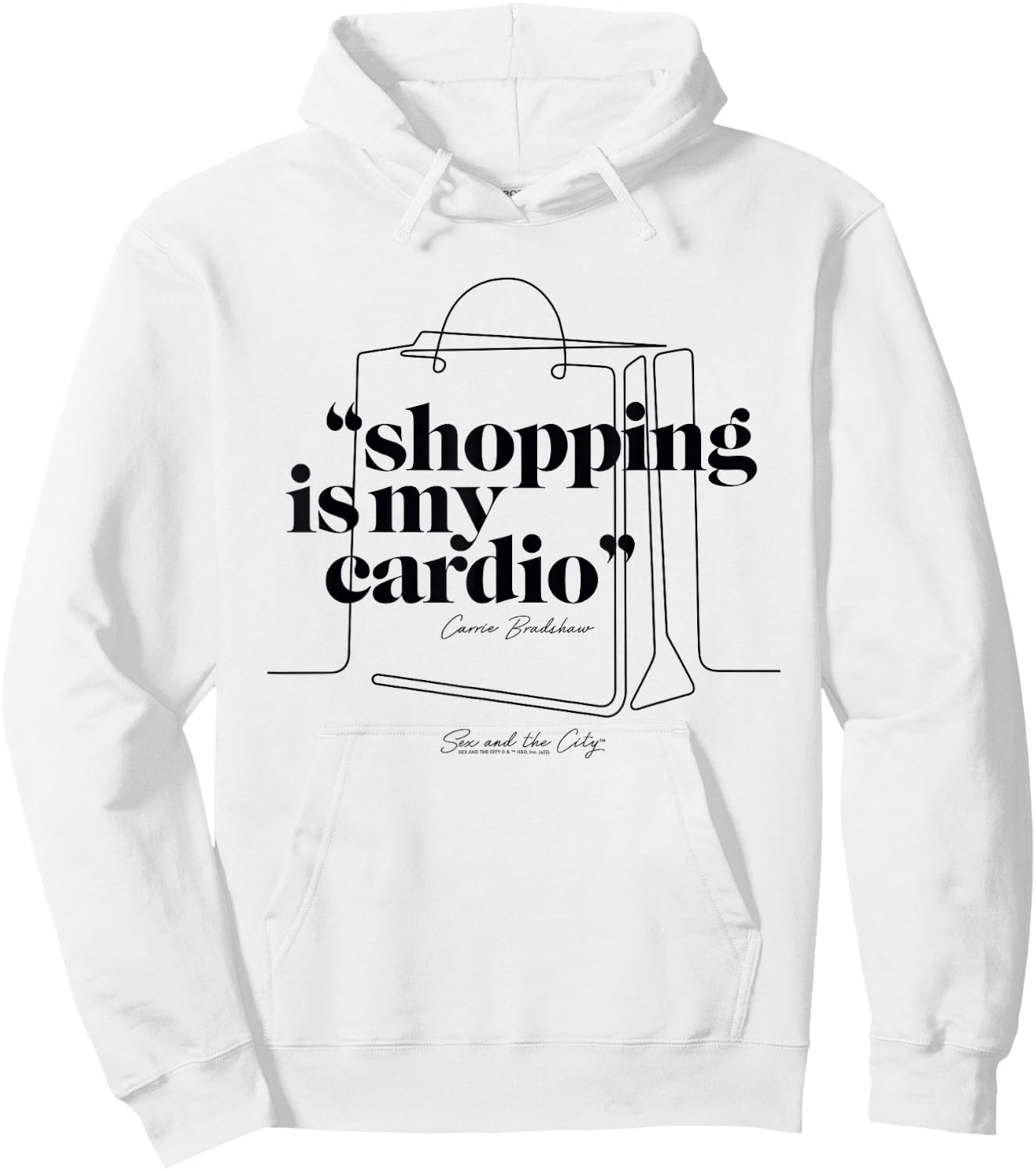 Sex and the City Carrie Bradshaw, Shopping Is My Cardio Hoodie - Hoodie | White