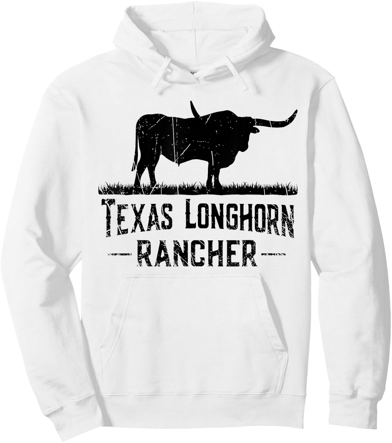 Texas Longhorn Rancher - Longhorn Cow for Cattle Farmer Hoodie - Hoodie | White