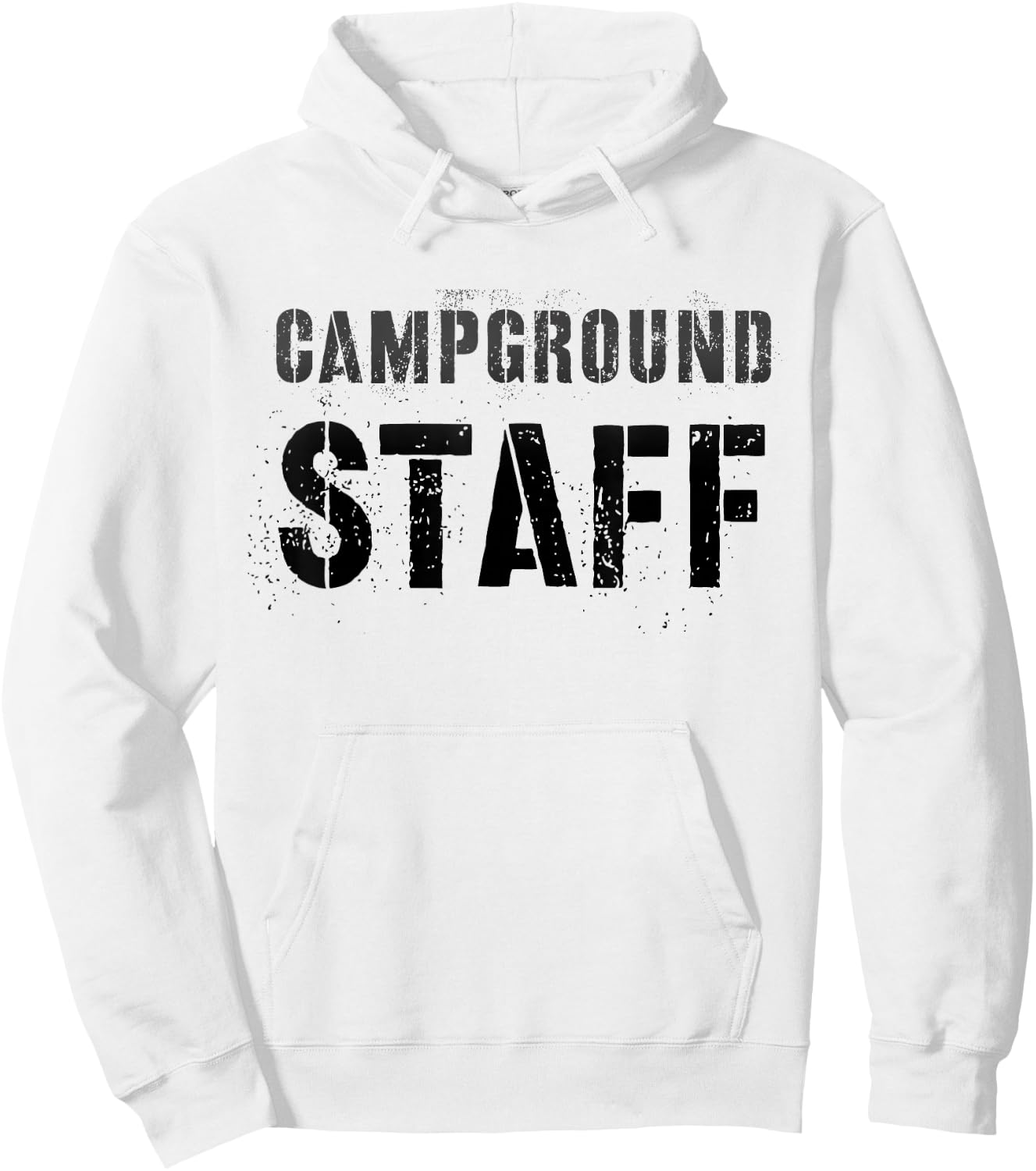 Vintage CAMPGROUND STAFF Summer Camp Host Counselor Team Hoodie - Hoodie | White