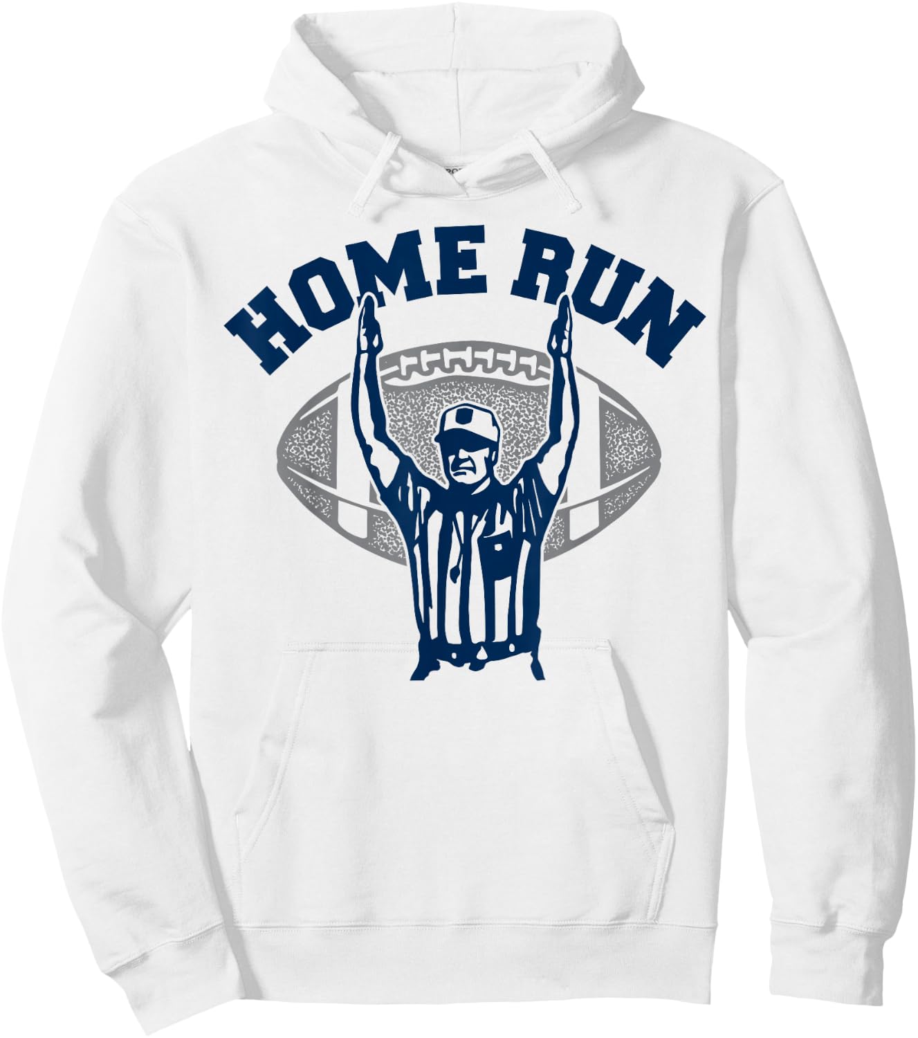 .Funny Football HomeRun Baseball Home Run Football Referee Hoodie - Hoodie | White