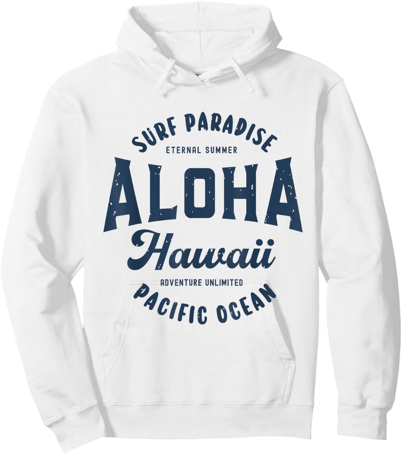 Vintage Aloha Hawaii Retro Preppy Throwback Souvenir Hoodie - Hoodie | White