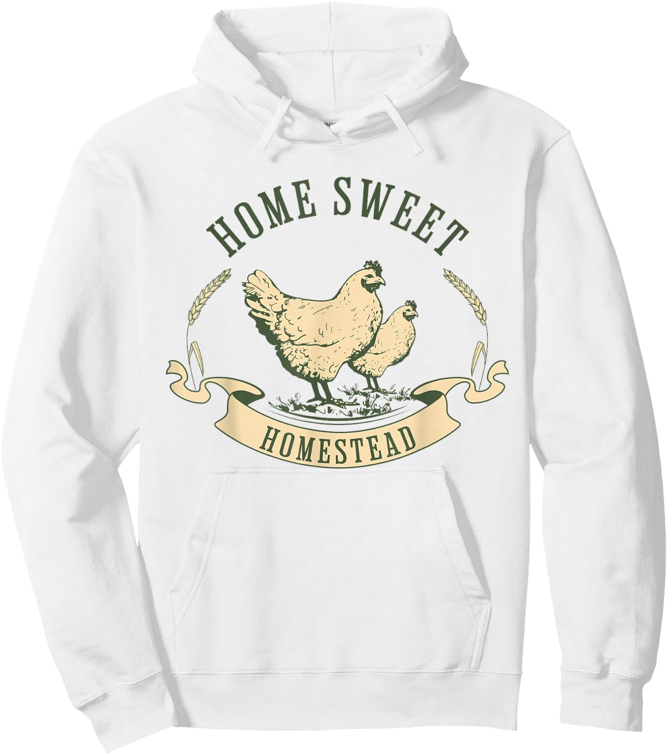 Homesteader farmer shirt, HOME SWEET HOMESTEAD Hoodie - Hoodie | White