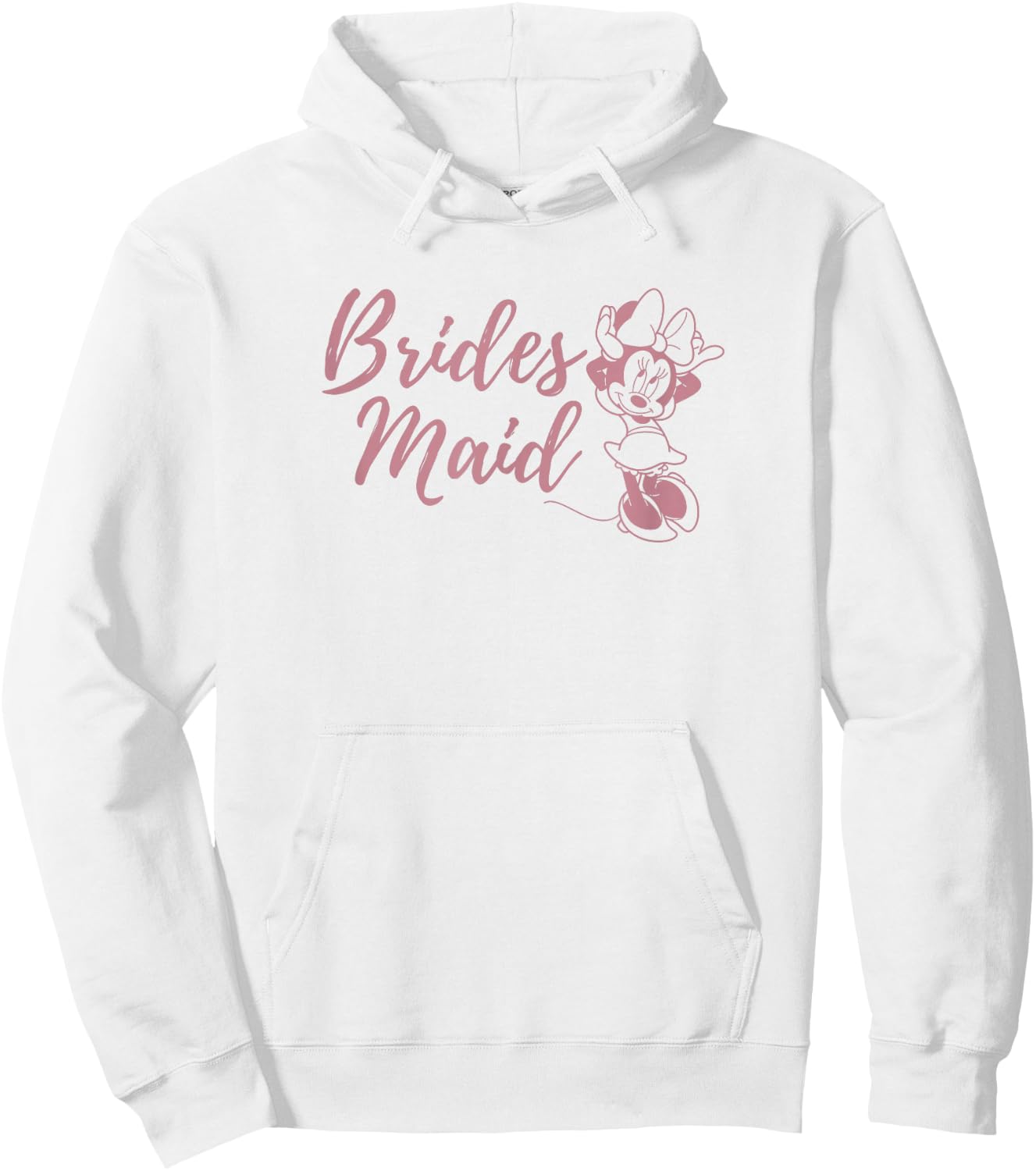 Disney Mickey & Friends Minnie Mouse Brides Maid Text Hoodie - Hoodie | White