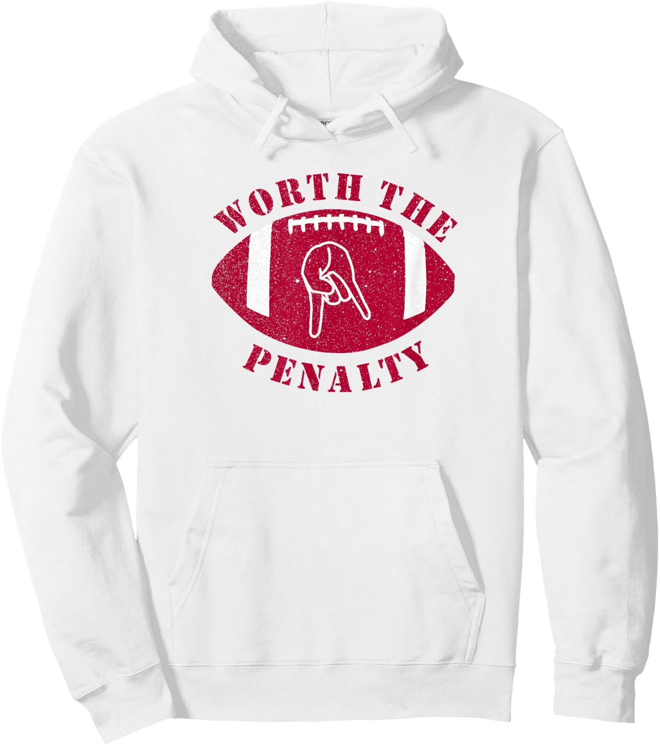 Horns Down Worth The Penalty Oklahoma Texas Red River Hoodie - Hoodie | White