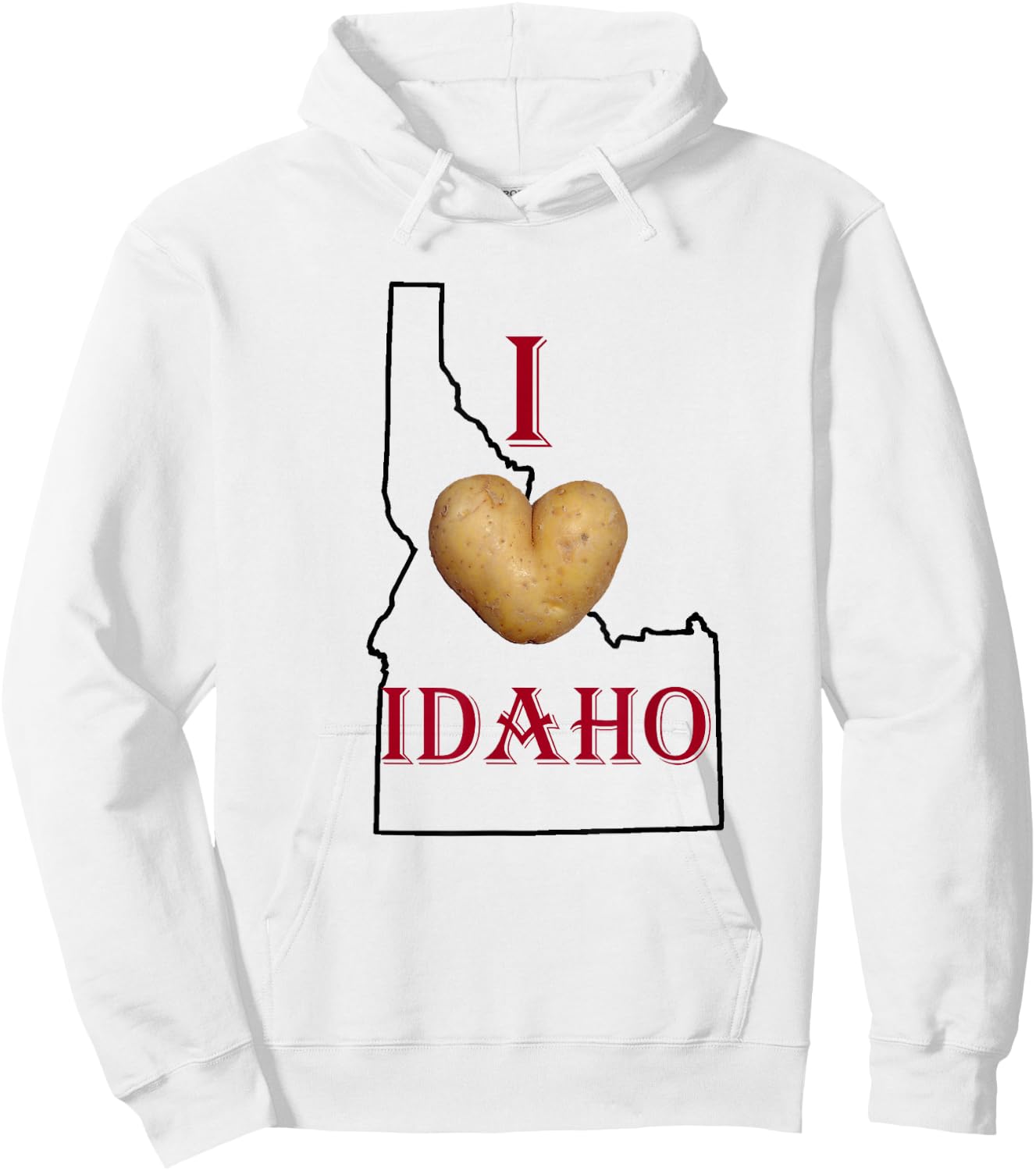 State of Idaho Idahoan Potatoes I Love Idaho Home Hoodie - Hoodie | White
