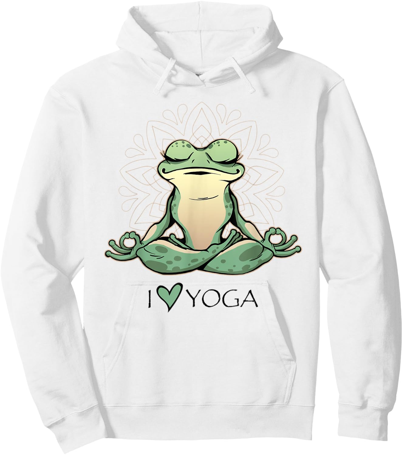 I Love Yoga I Heart Yoga Frog Hoodie - Hoodie | White