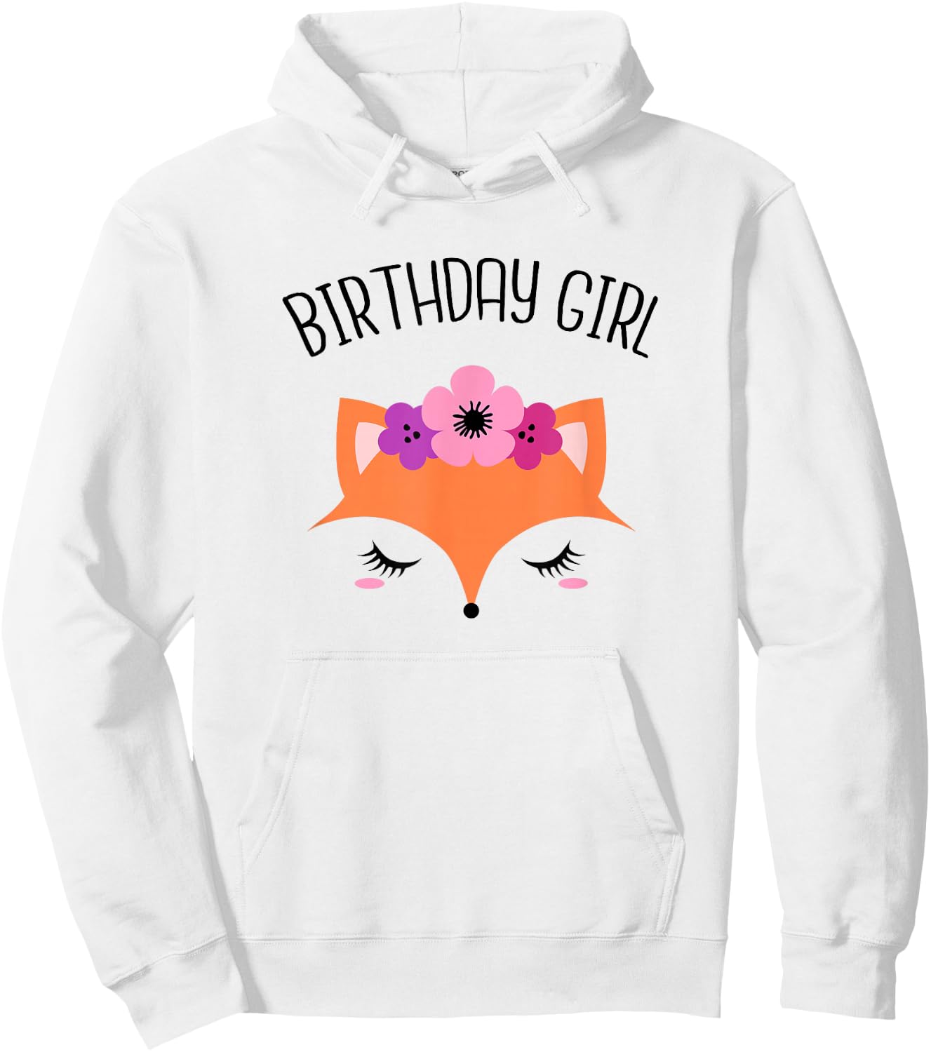 Fox Birthday Girl Shirt Fox Theme Birthday Party Hoodie - Hoodie | White