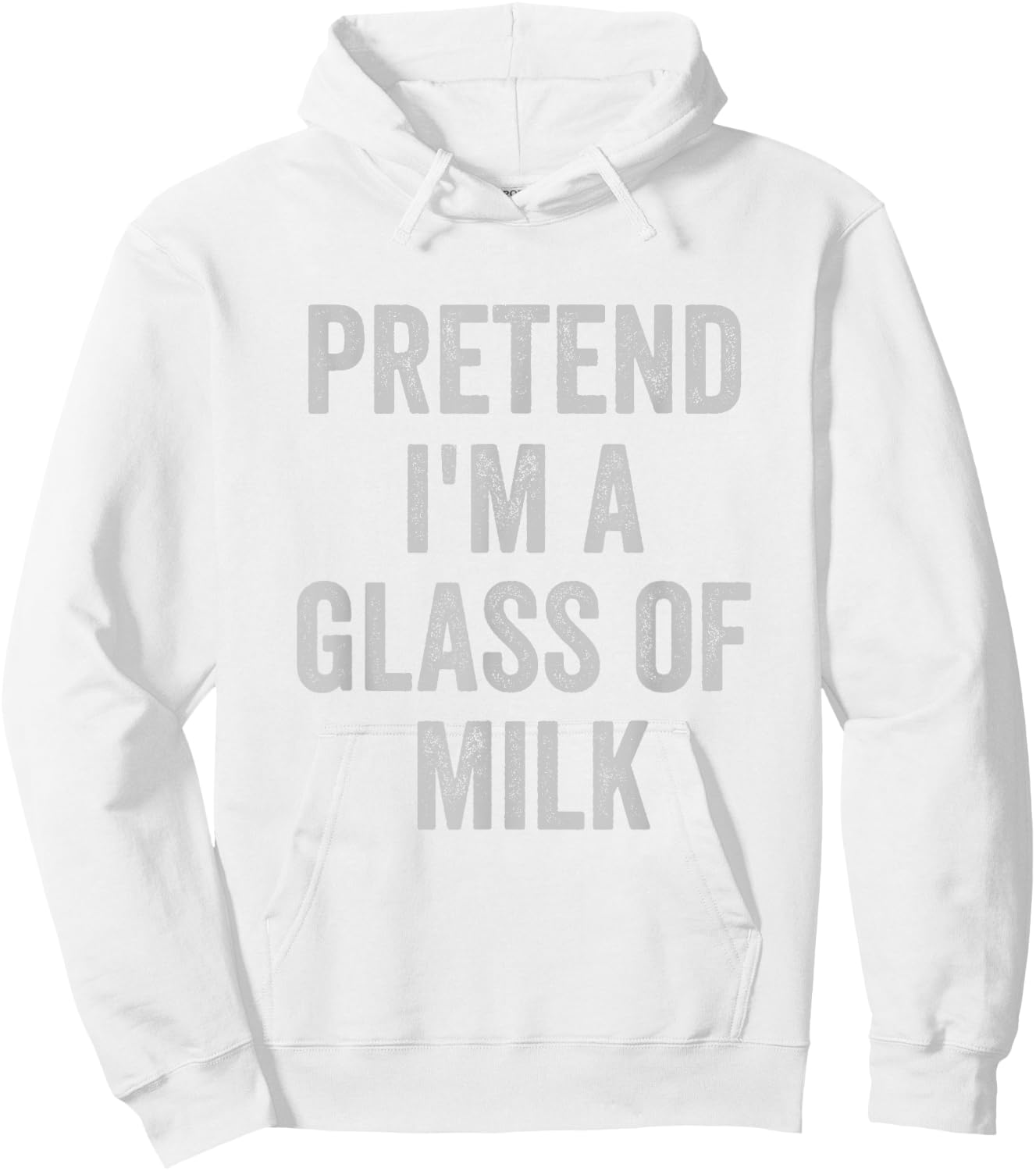 Lazy Halloween Costume Shirt Pretend Im A Glass of Milk Hoodie - Hoodie | White