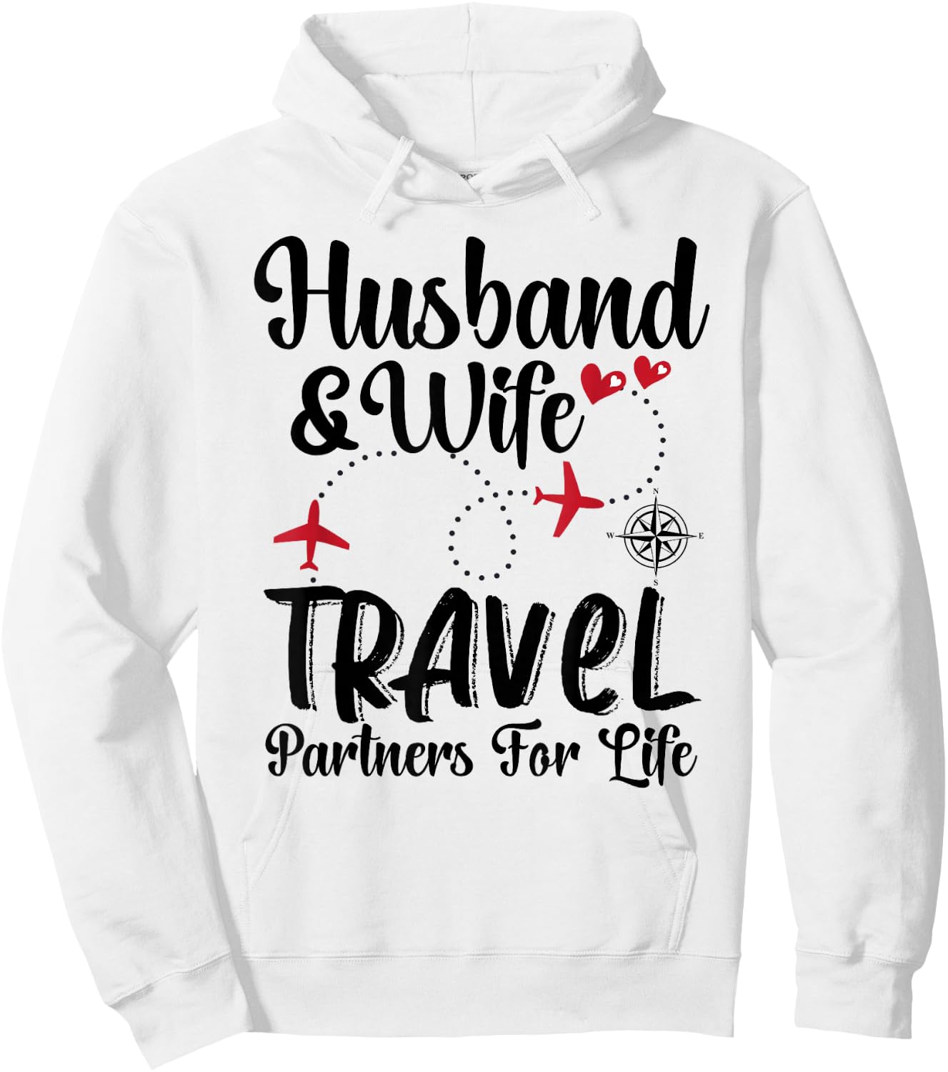 A Couple Matching Husband And Wife Travel Partners For Life Hoodie - Hoodie | White