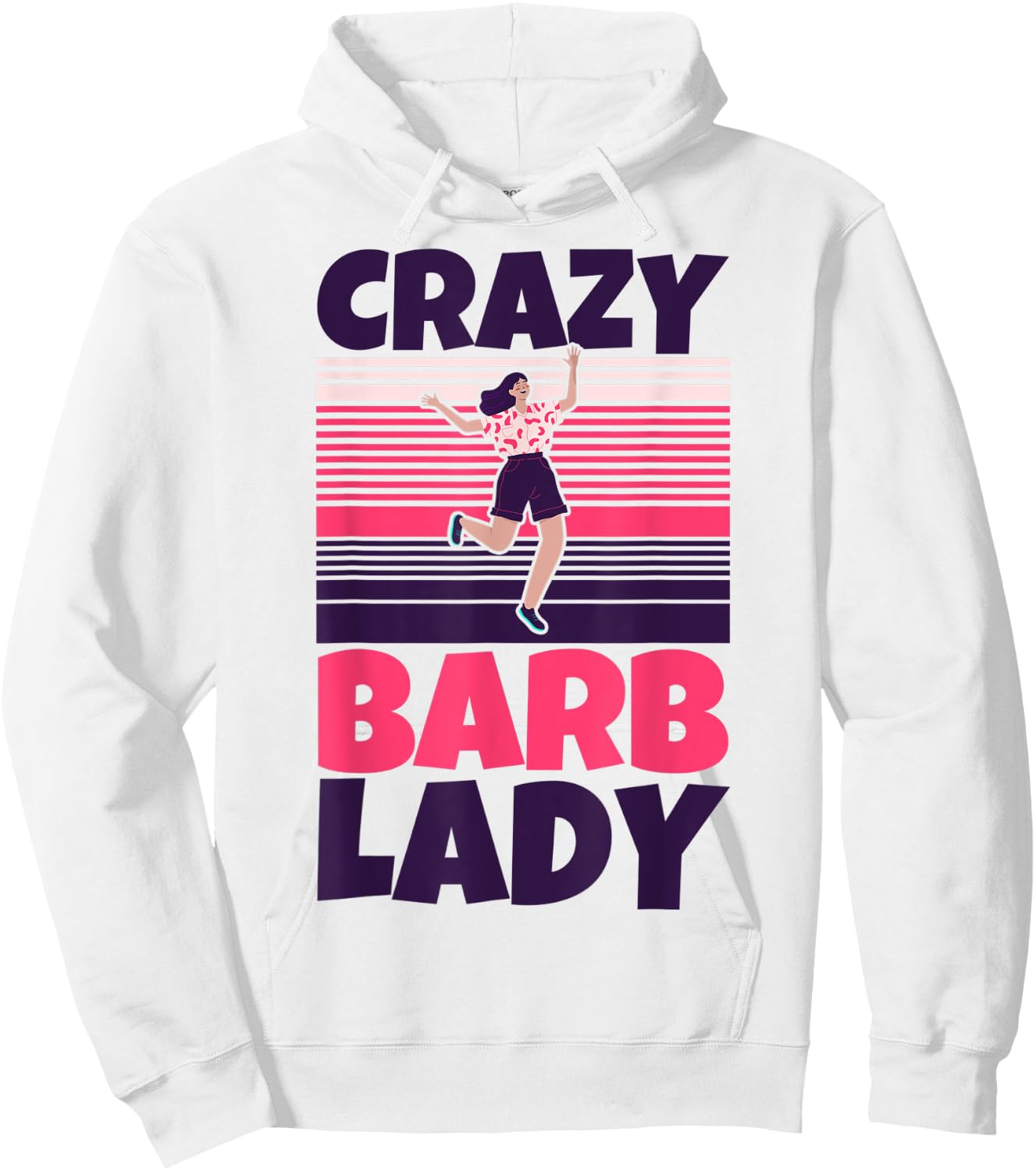 Crazy Barb lady Hoodie - Hoodie | White