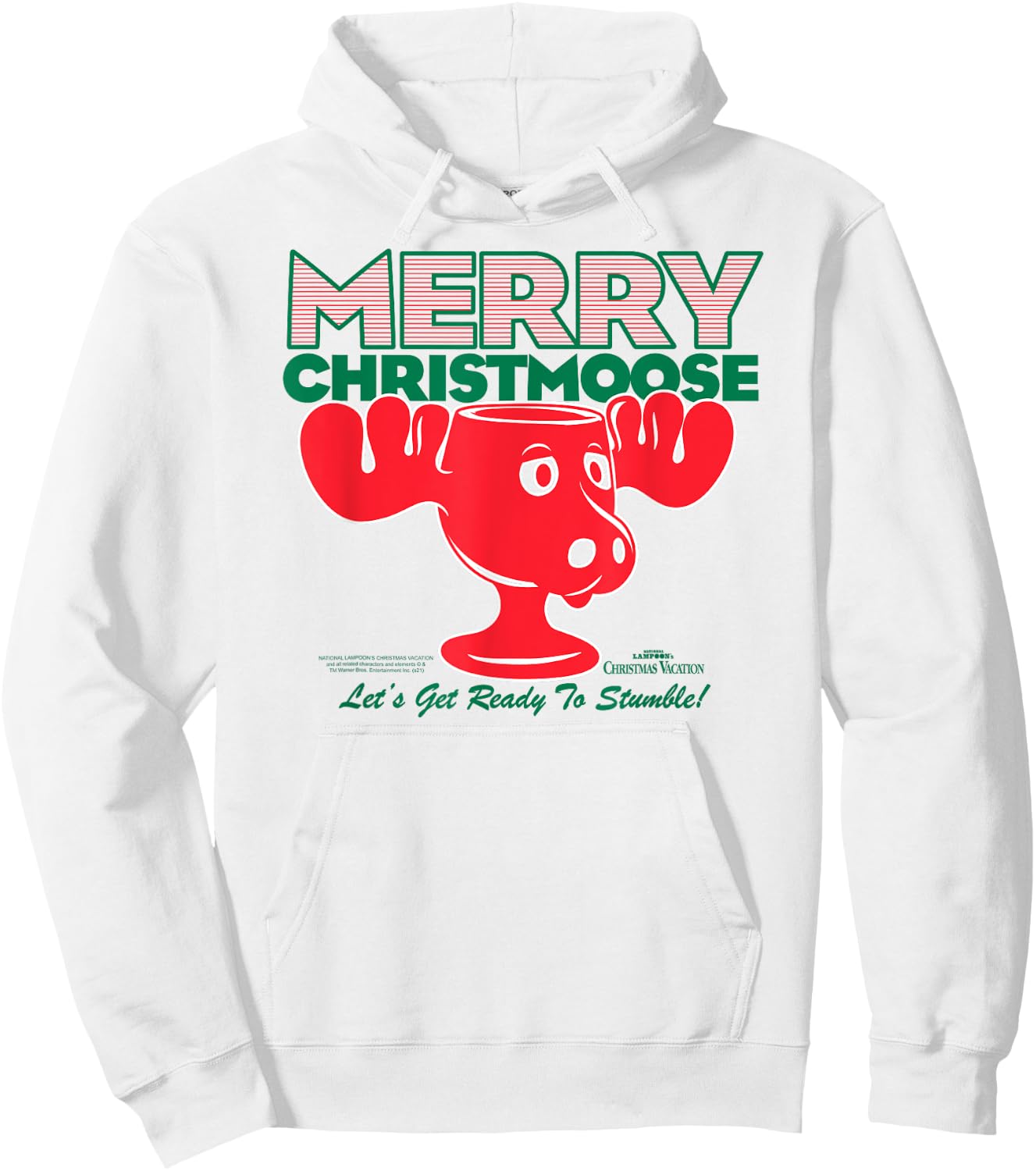 Christmas Vacation Merry Christmoose Funny Holiday Movie Hoodie - Hoodie | White