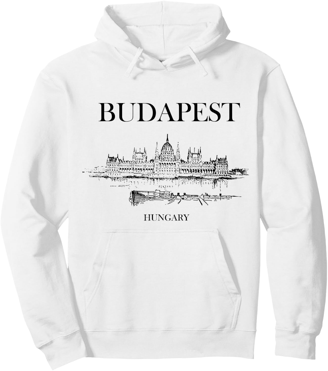 Budapest Hungary Vintage Souvenir Hoodie - Hoodie | White