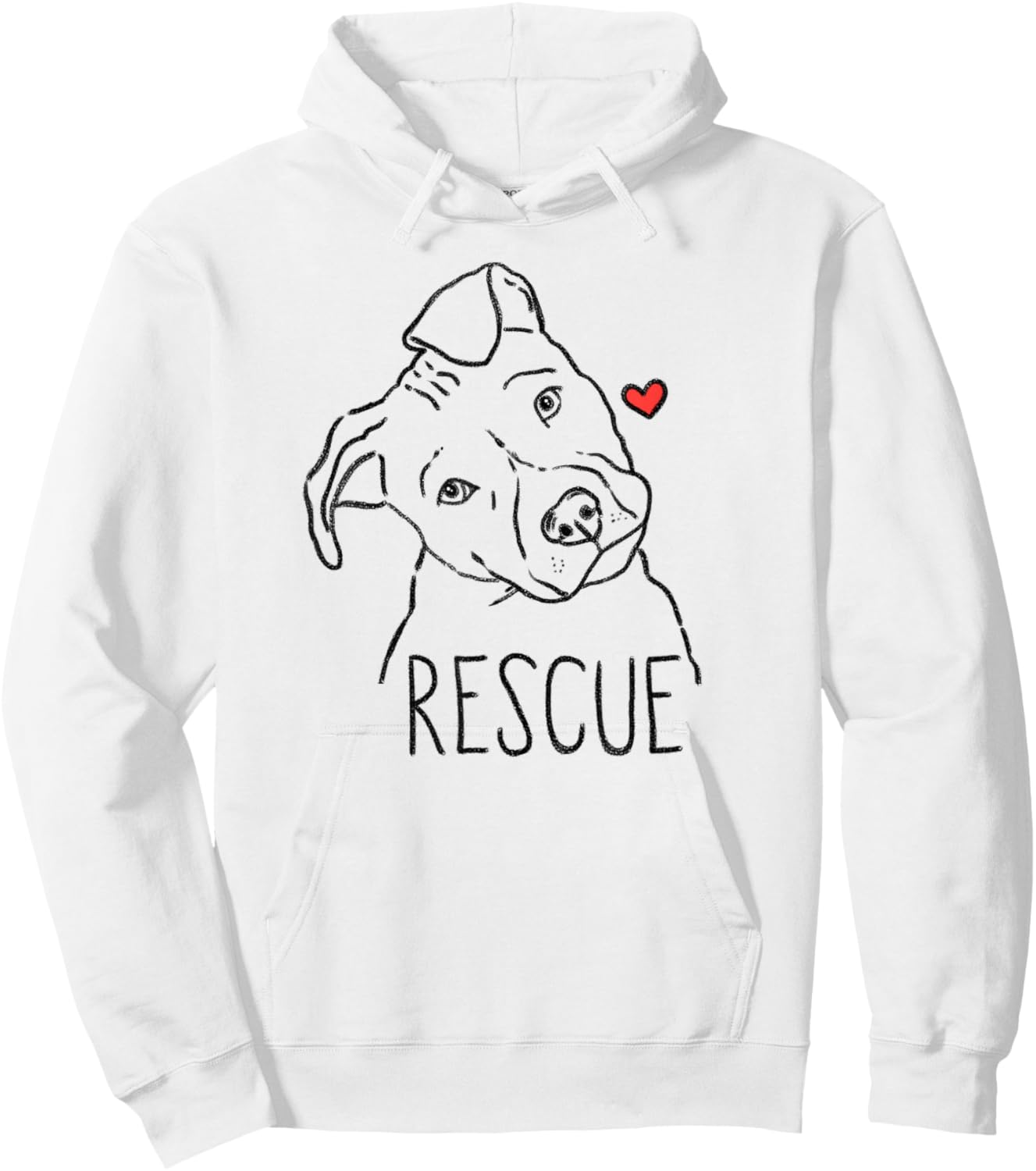 Rescue Dog, Pitbull, Rescue Mom, Adopt Don't Shop, Pittie Hoodie - Hoodie | White