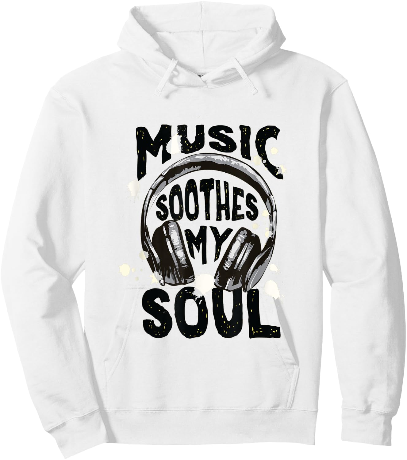 Music Soothes My Soul Short Sleeve Hoodie - Hoodie | White