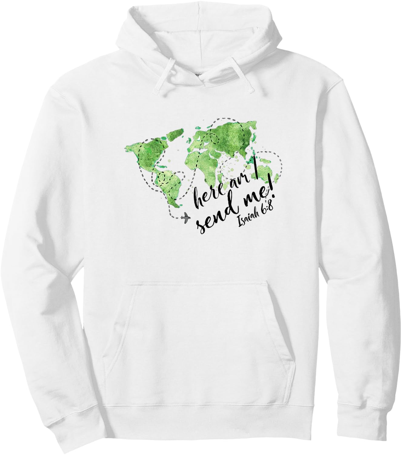 Christian Missionary Pilot Aviation Isaiah 6:8 Mission Trip Hoodie - Hoodie | White