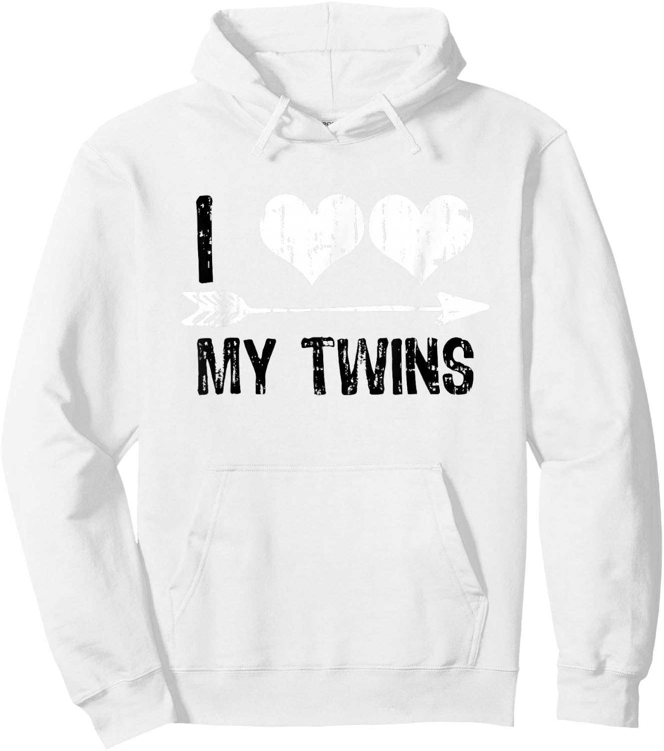 I Heart My Twins Valentine's Day Hoodie - Hoodie | White