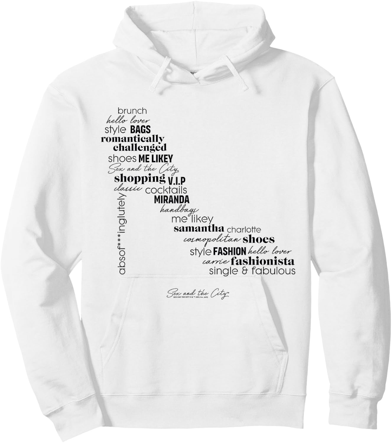 Sex and the City Fabulous Shoe Fashionista Hoodie - Hoodie | White