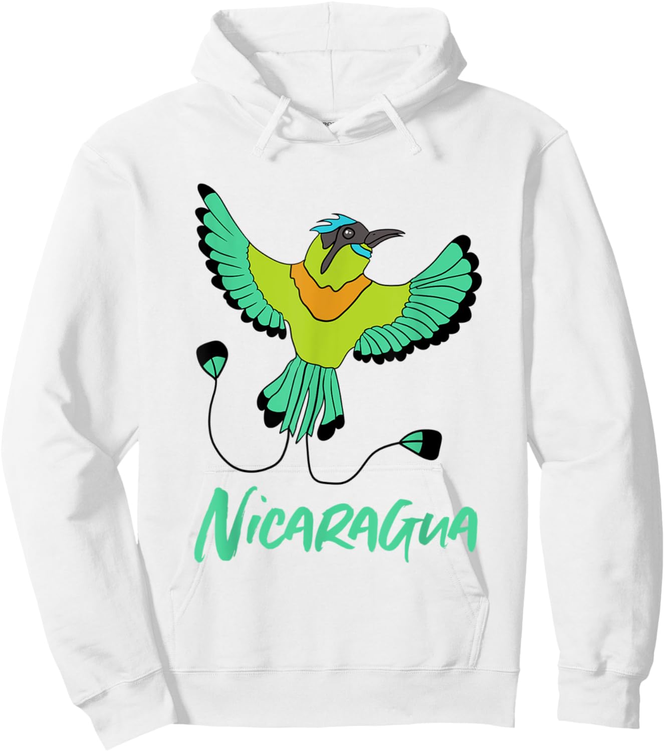 Nicaragua Guardabarranco Colourful National Bird Hoodie - Hoodie | White