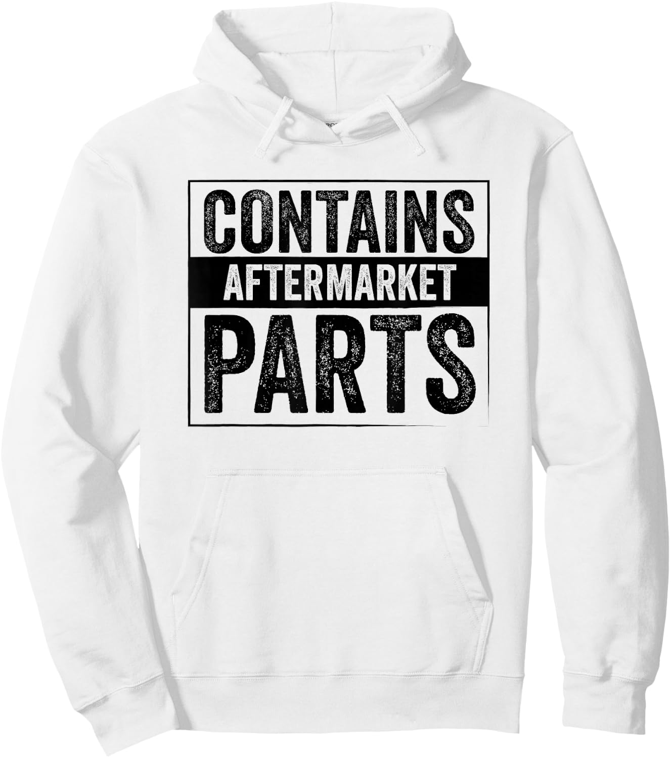 Contains Aftermarket Parts Funny Mechanic Auto Repair Saying Hoodie - Hoodie | White