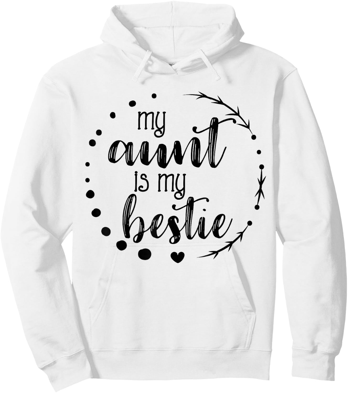 My Aunt is My Bestie Cute T Shirt for Niece Matching Set Hoodie - Hoodie | White
