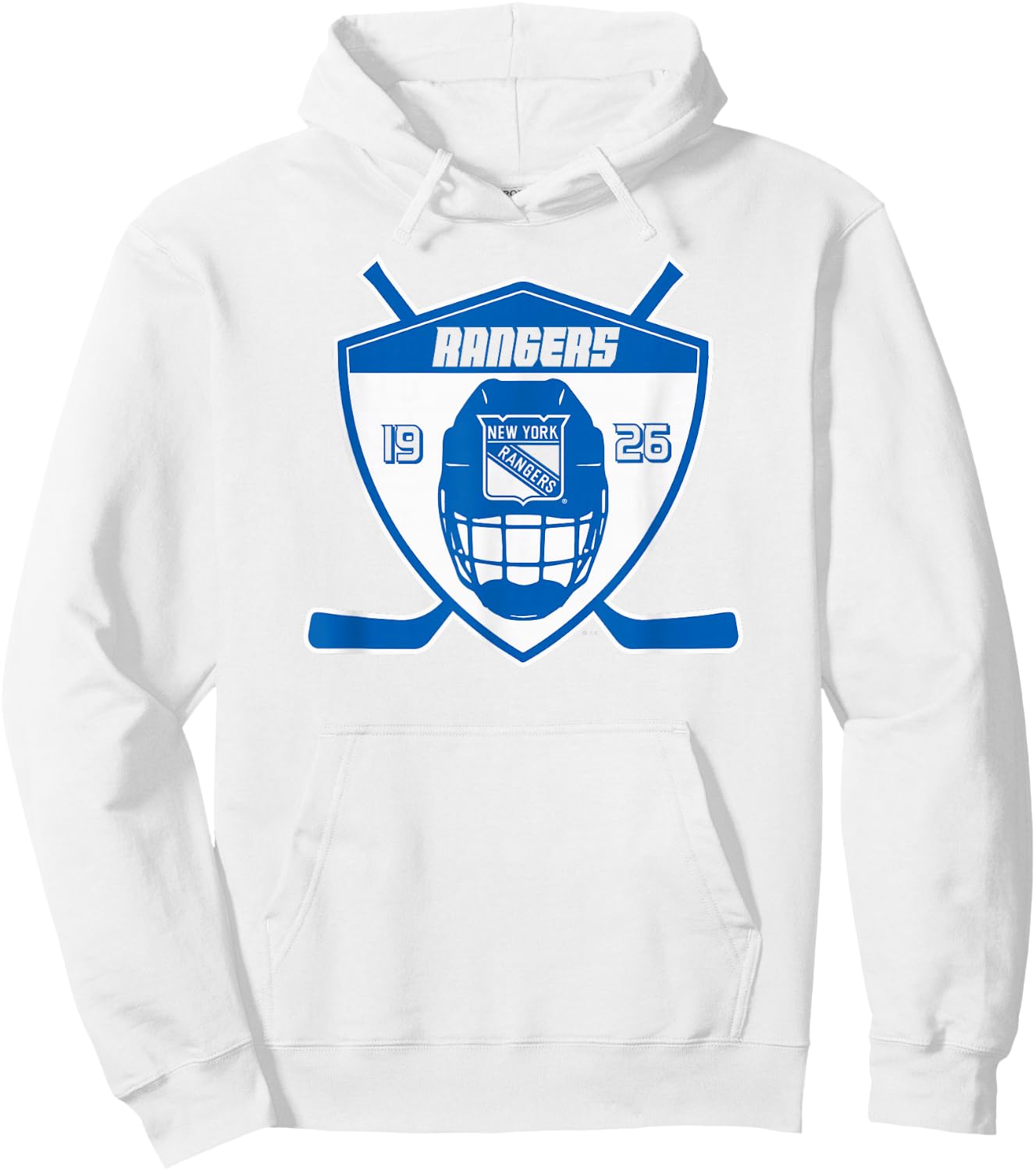 New York Rangers Shield Red Officially Licensed Hoodie - Hoodie | White