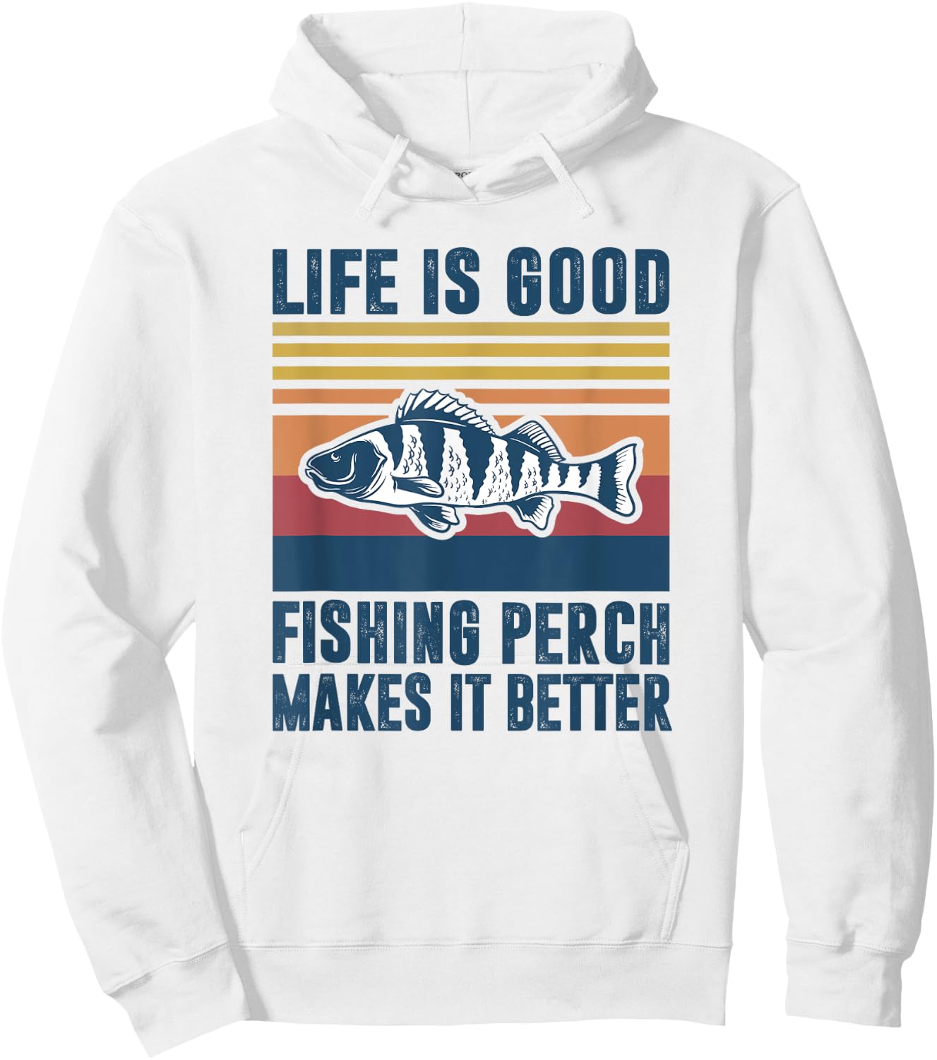 Perch Fishing Gifts Men Women Kids Freshwater Fish Perch Hoodie - Hoodie | White