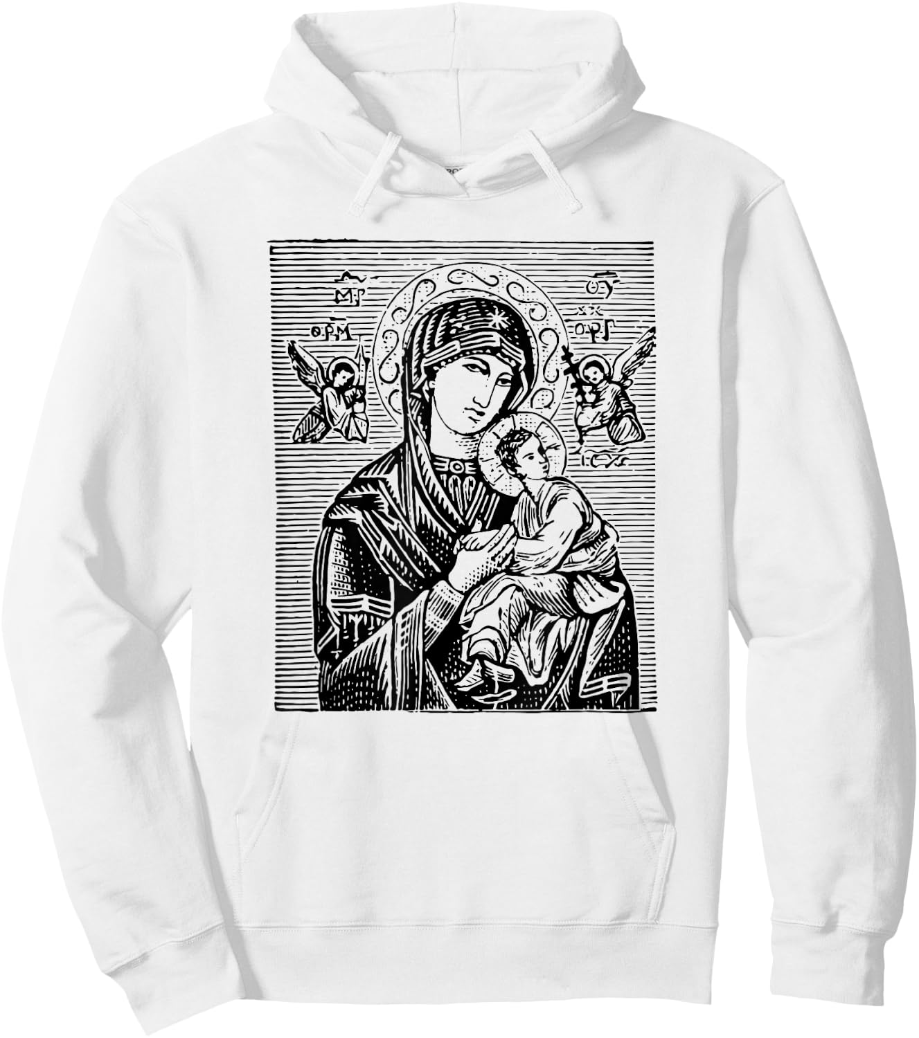 Virgin Mary - Religious Icon Art DTF448a Hoodie - Hoodie | White