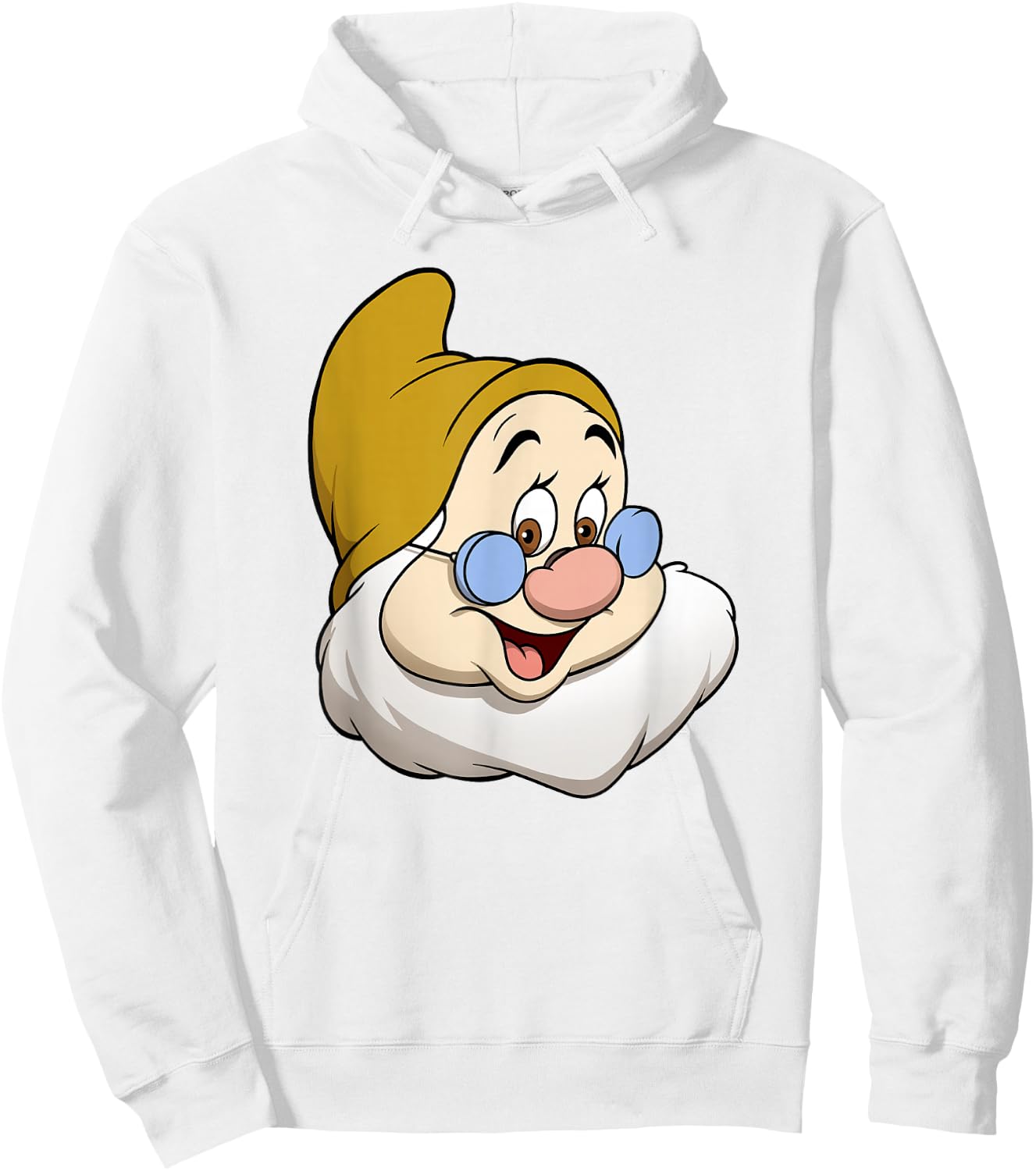 Disney Snow White And The Seven Dwarfs Doc Big Face Hoodie - Hoodie | White