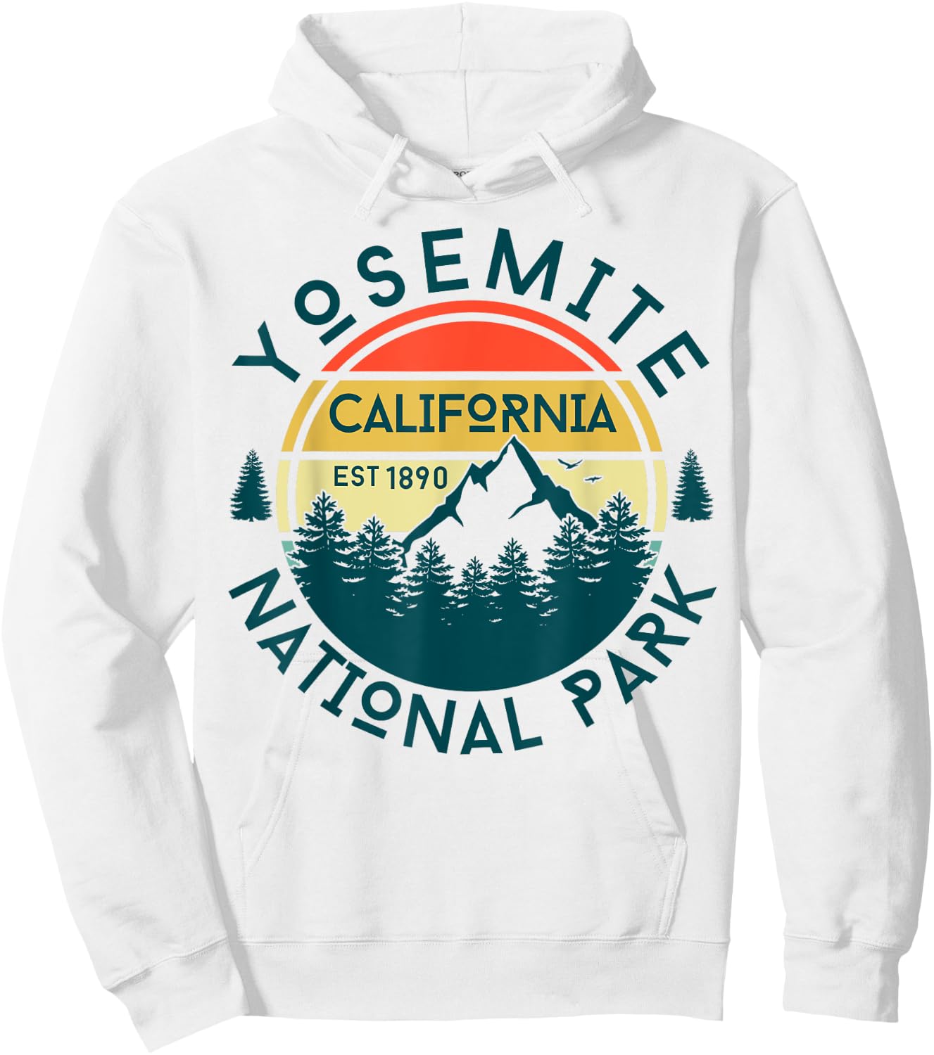 Yosemite National Park California Nature Hiking Hoodie - Hoodie | White