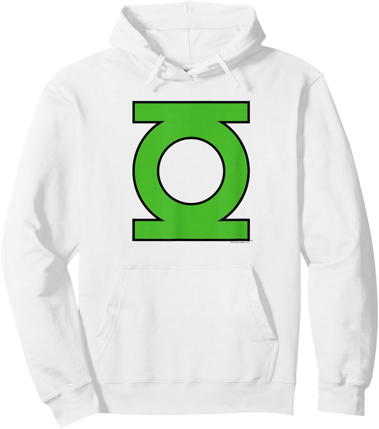 Green Lantern Emblem T Shirt Hoodie - Hoodie | White