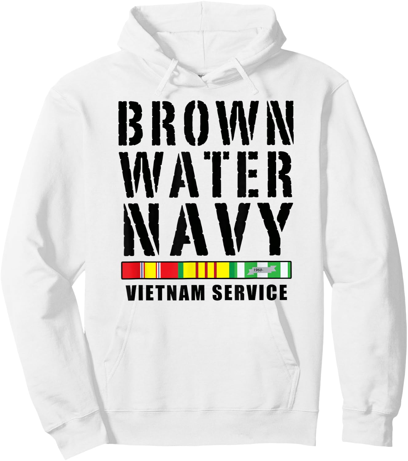 Medals of America Est. 1976 Brown Water Navy Vietnam Service Hoodie - Hoodie | White