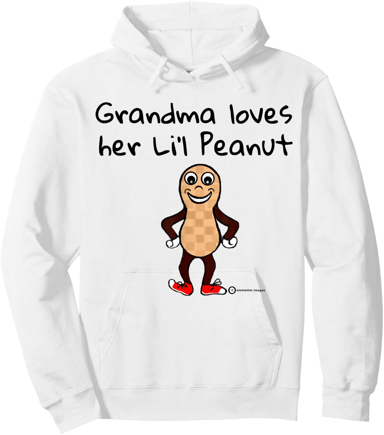 Peanut Grandma Cuddles her Cute Nutty Nut Lovers Hoodie - Hoodie | White