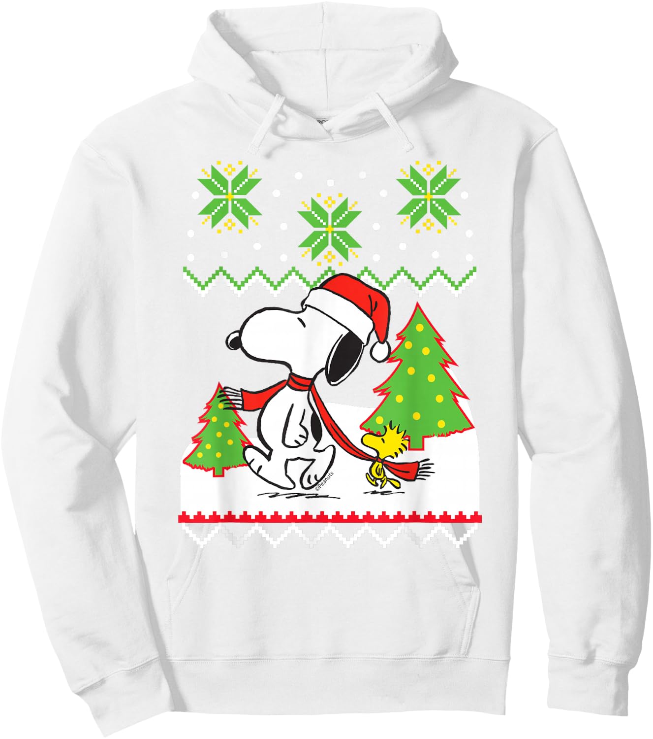 Peanuts Santa Snoopy Hoodie - Hoodie | White