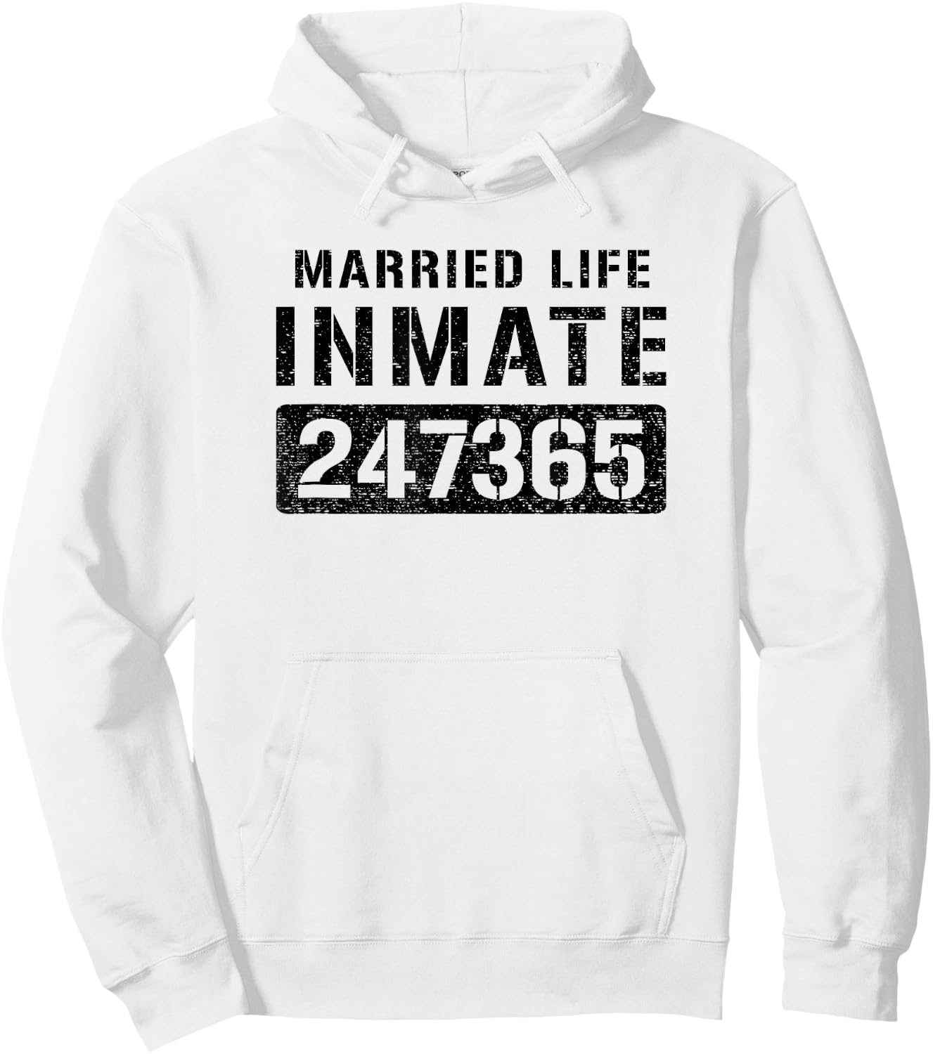 Married Life Couples Prisoner Inmate Halloween Costume Hoodie - Hoodie | White
