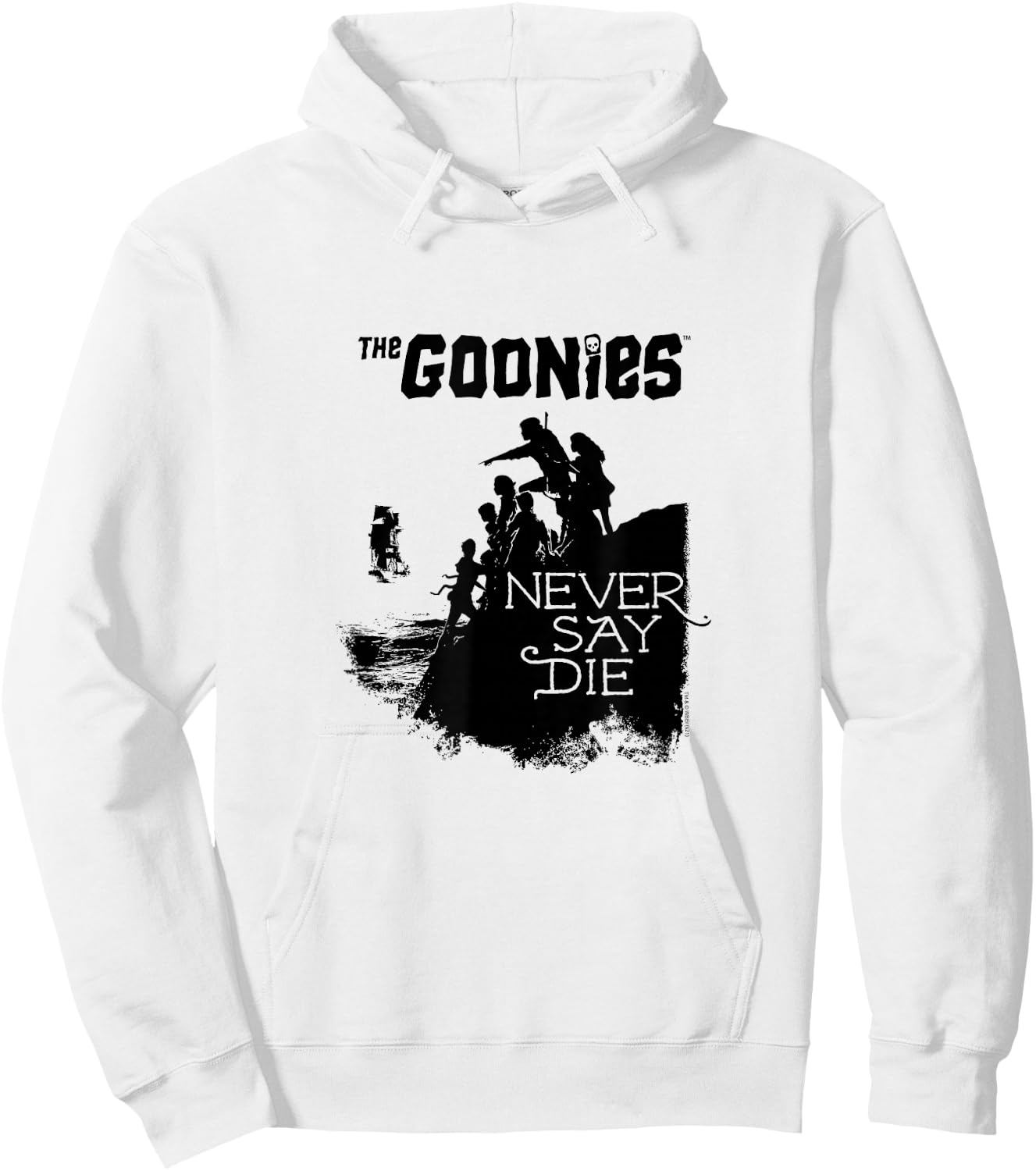 The Goonies Group Silhouette Coast Hoodie - Hoodie | White