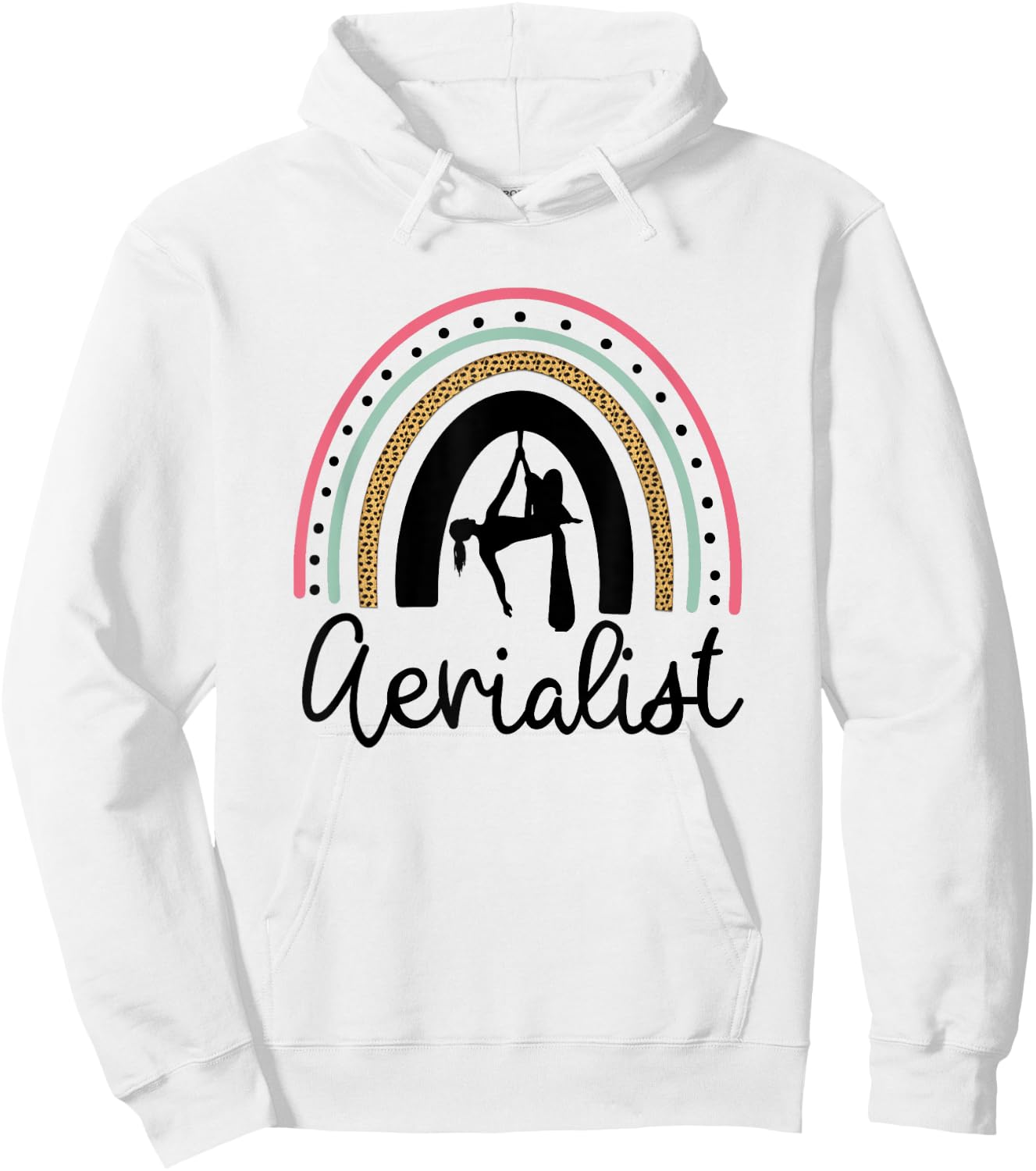 Aerialist Silks Rainbow Dance Design / Aerial Silk Dancer Hoodie - Hoodie | White