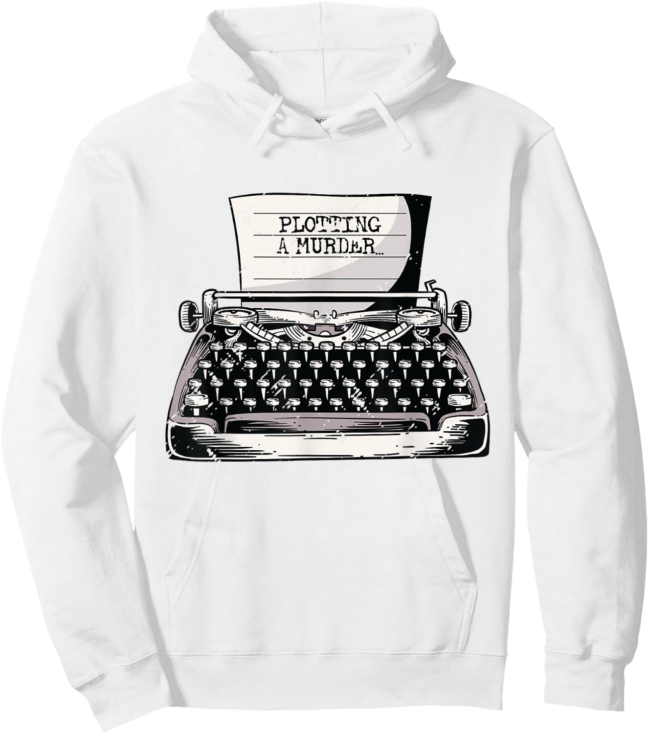 Plotting A Murder Book Writing Novel Author Writer Hoodie - Hoodie | White