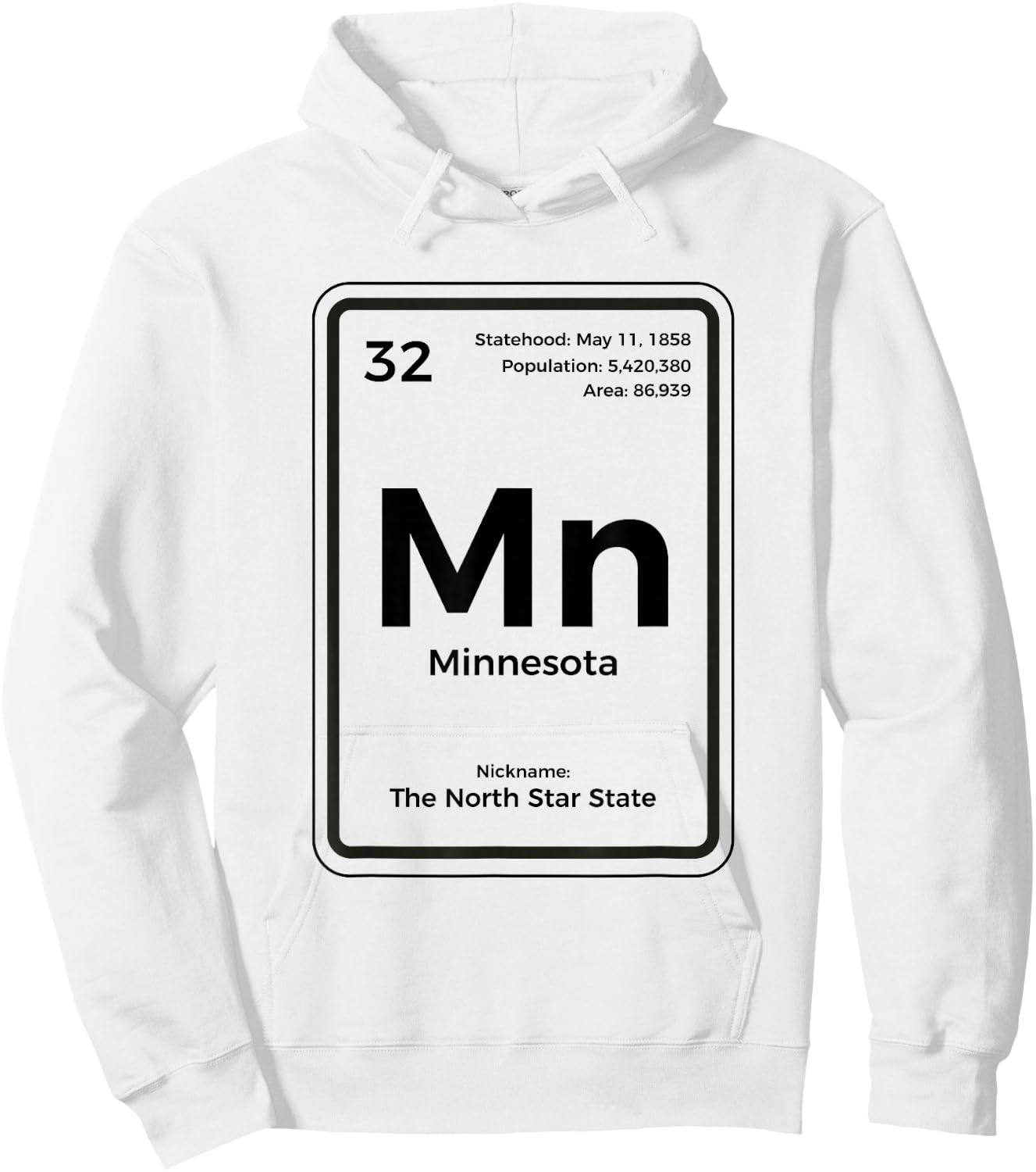 Minnesota Shirt Periodic Table North Star State Hoodie - Hoodie | White