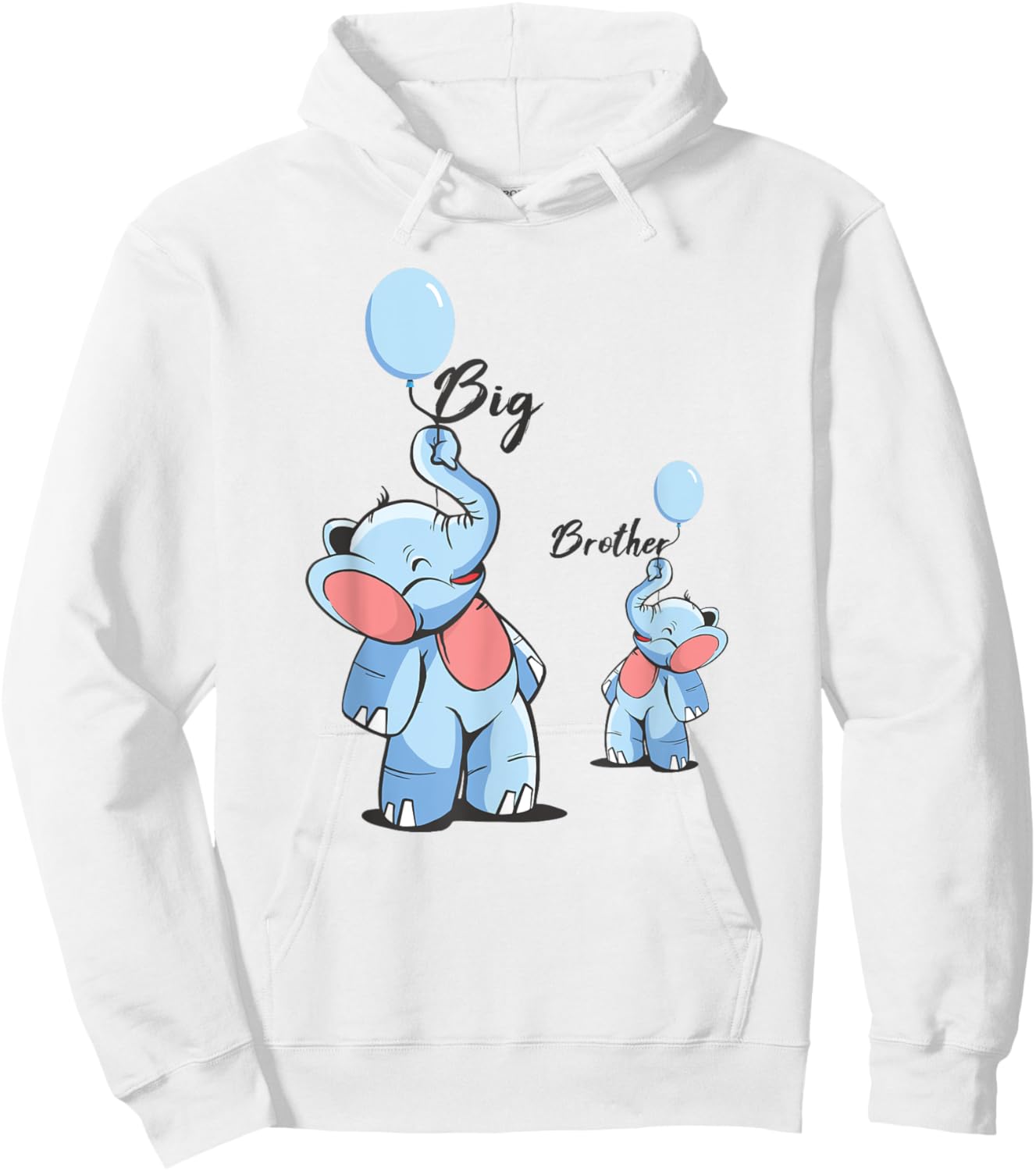 Big Brother Elephant Siblings Pregnant Pregnancy Boy Baby Hoodie - Hoodie | White