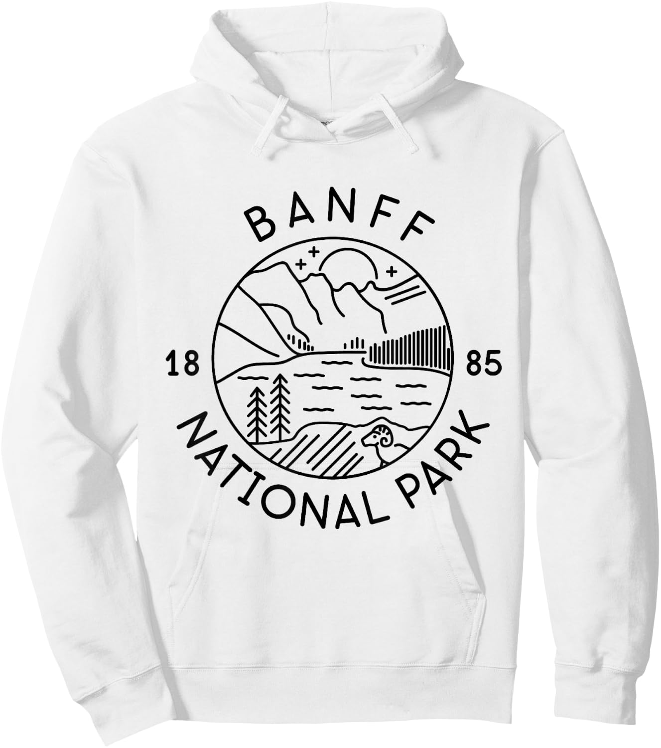 Banff National Park 1885 Alberta Hoodie - Hoodie | White