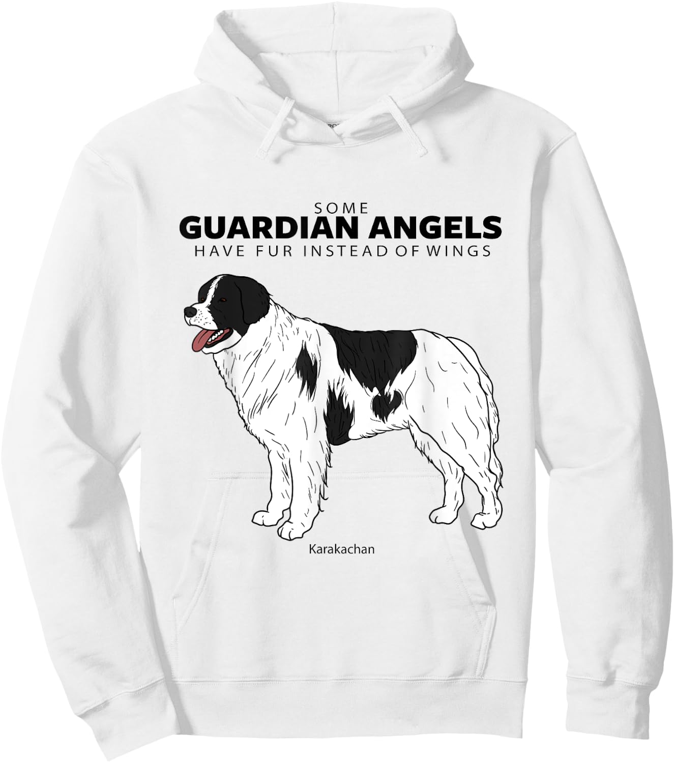 Karakachan Livestock Guardian Dog Guardian Angel With Fur Women Hoodie - Hoodie | White