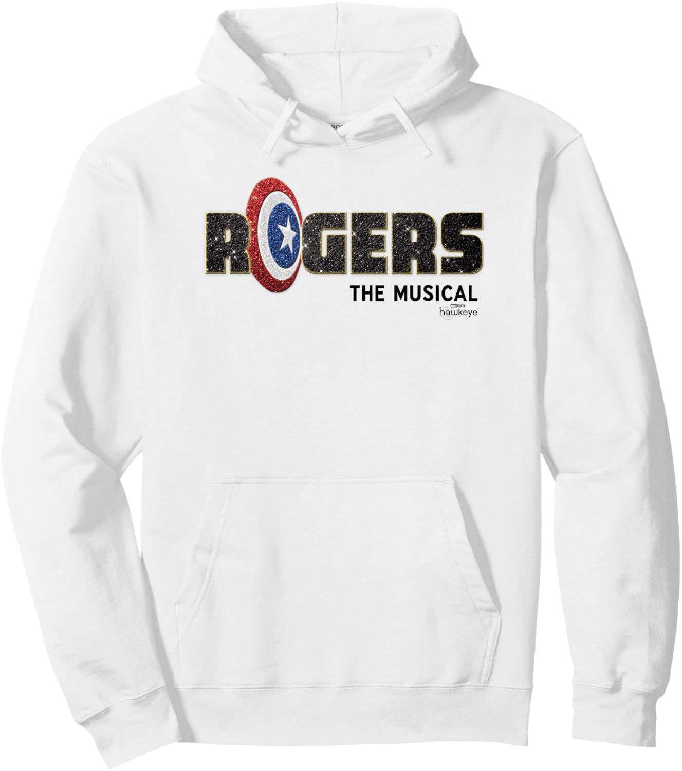 Marvel Hawkeye Rogers The Musical Logo Hoodie - Hoodie | White