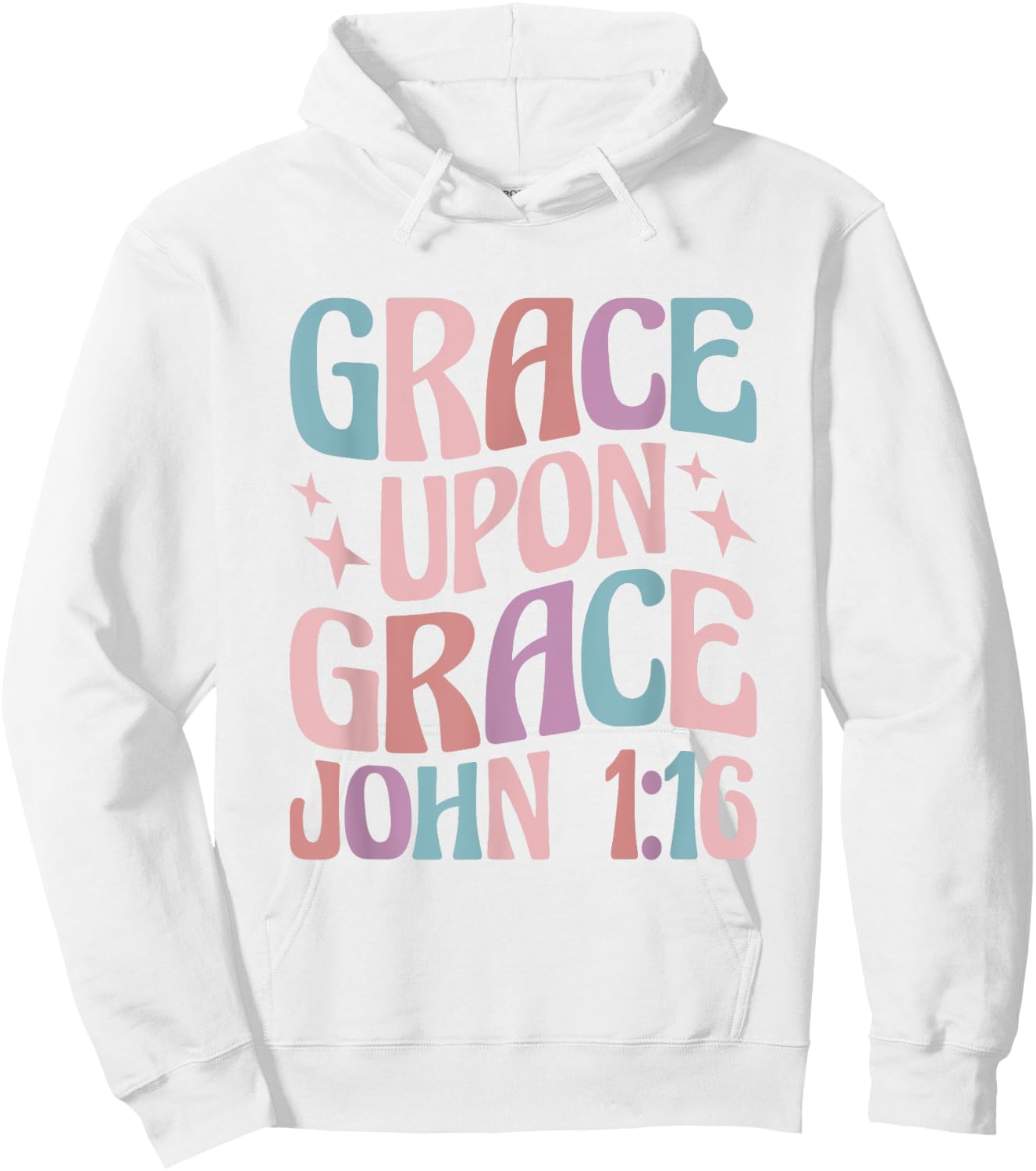 Christian John 1:16 Grace Upon Grace Hoodie - Hoodie | White
