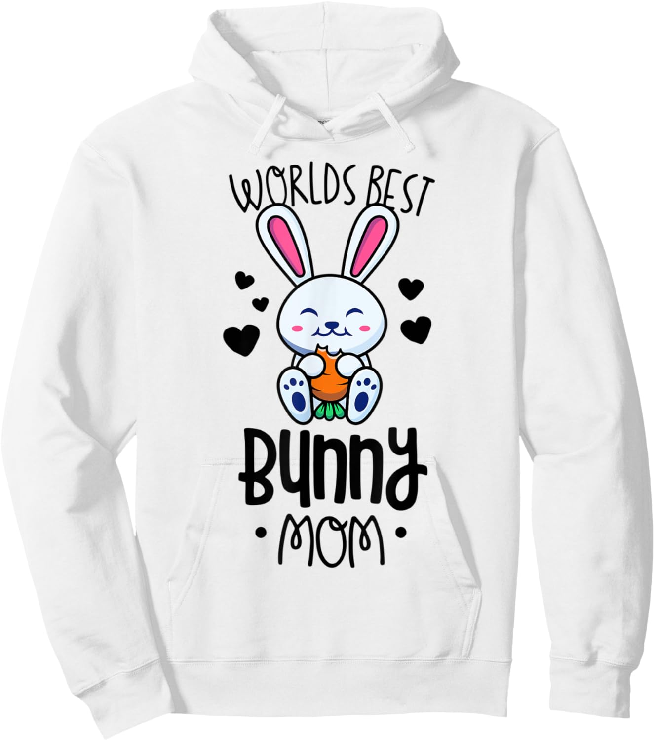 World's Best Bunny Mom Shirts Rabbit Lover Gifts Hoodie - Hoodie | White