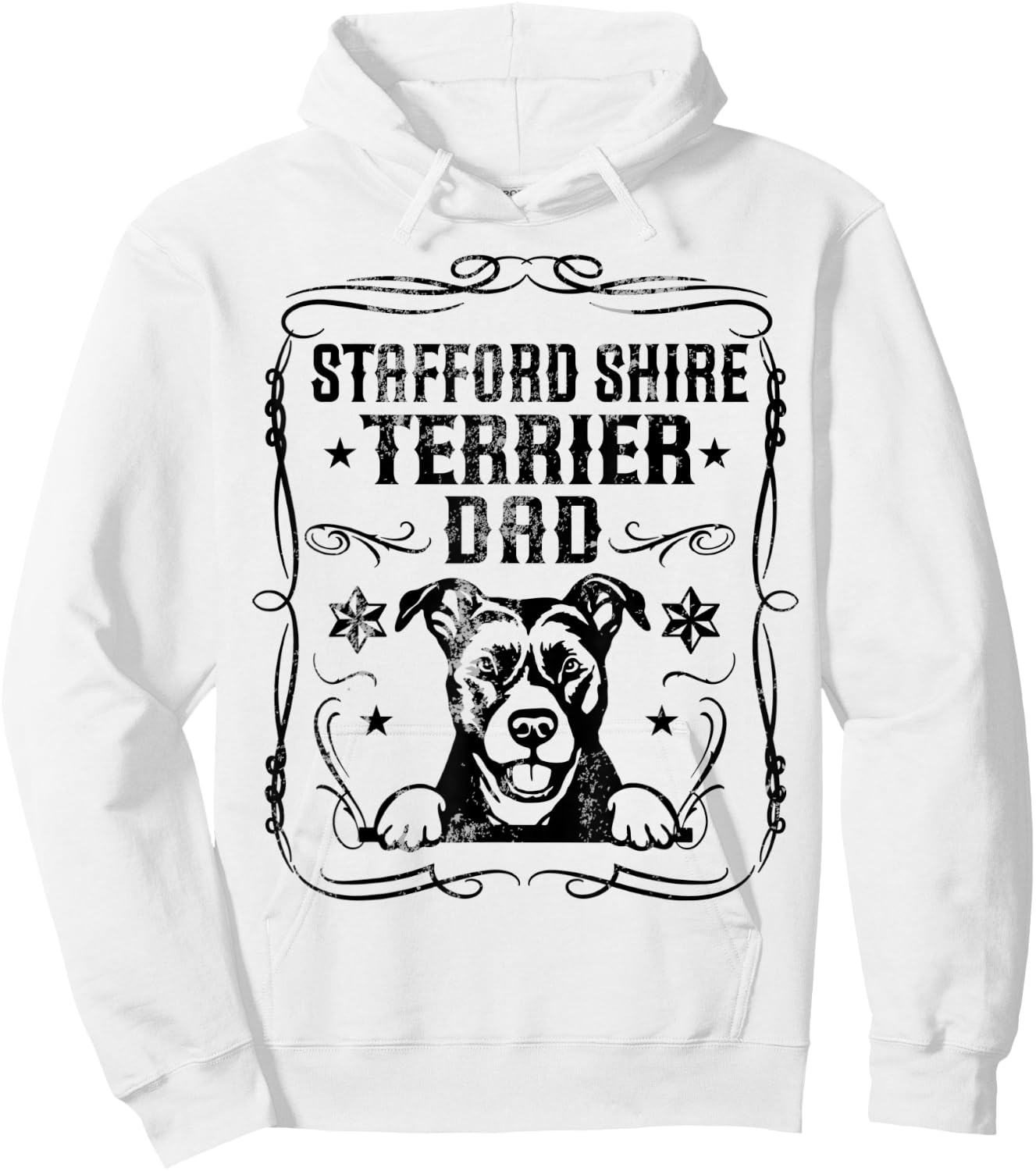 Stafford Shire Terrier Dad Best Dog Lover Father Day Themed Women Hoodie - Hoodie | White