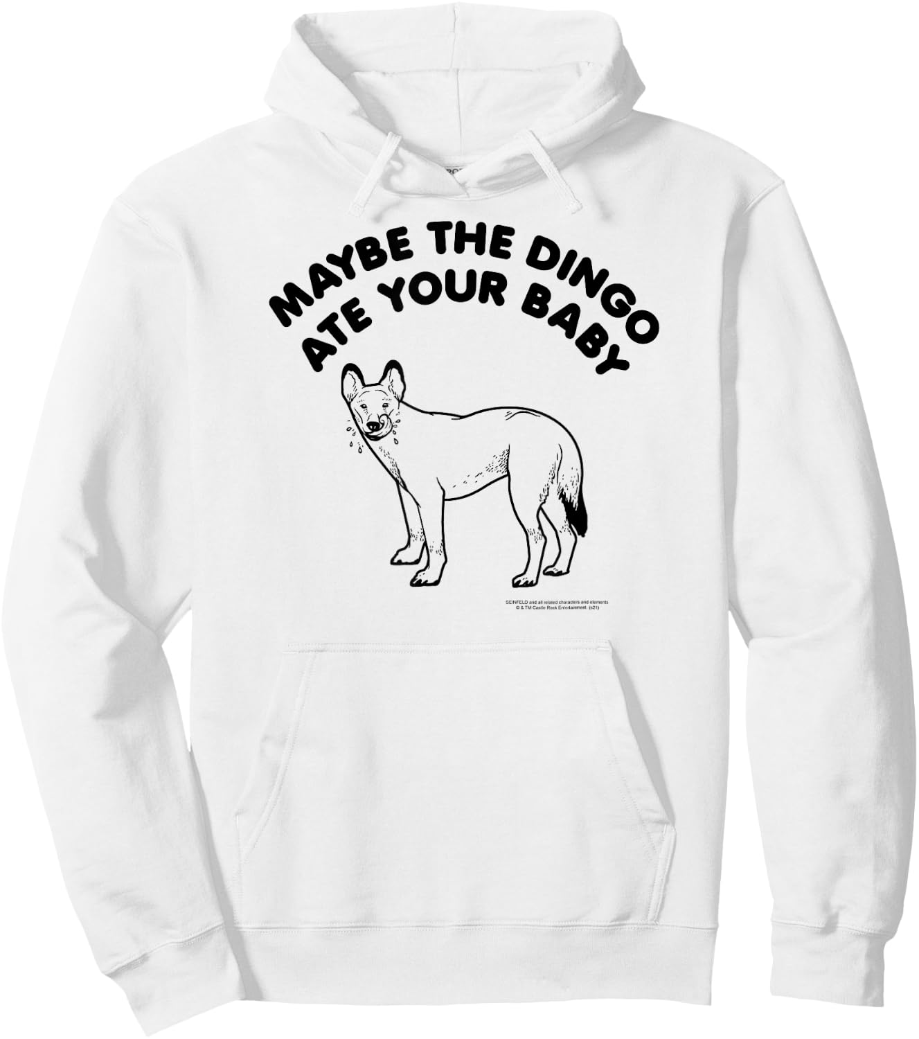 Seinfeld Maybe The Dingo Ate Your Baby Illustration 90's TV Hoodie - Hoodie | White